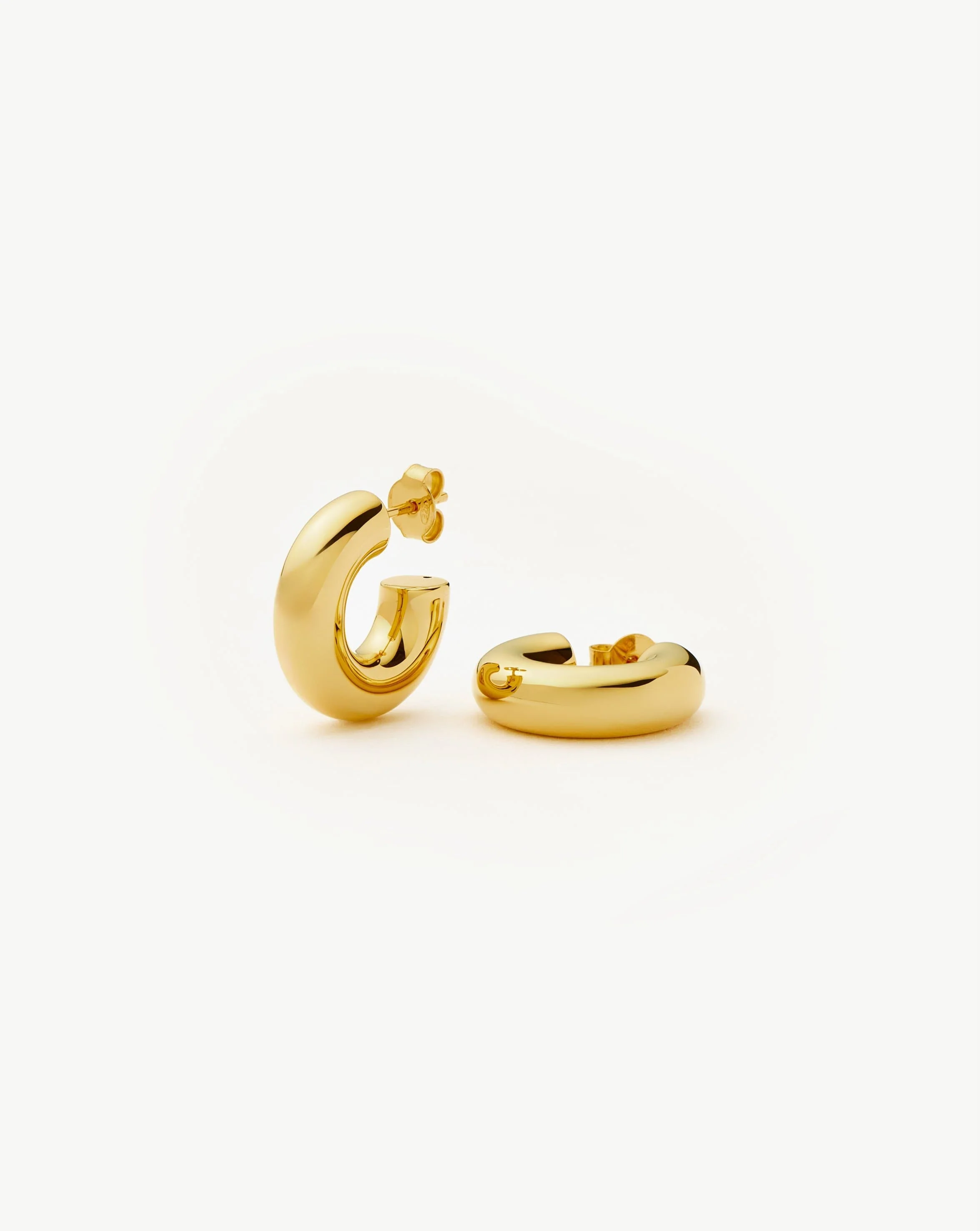 Chubby Small Hoop Earrings | 18k Gold Vermeil - Image 4