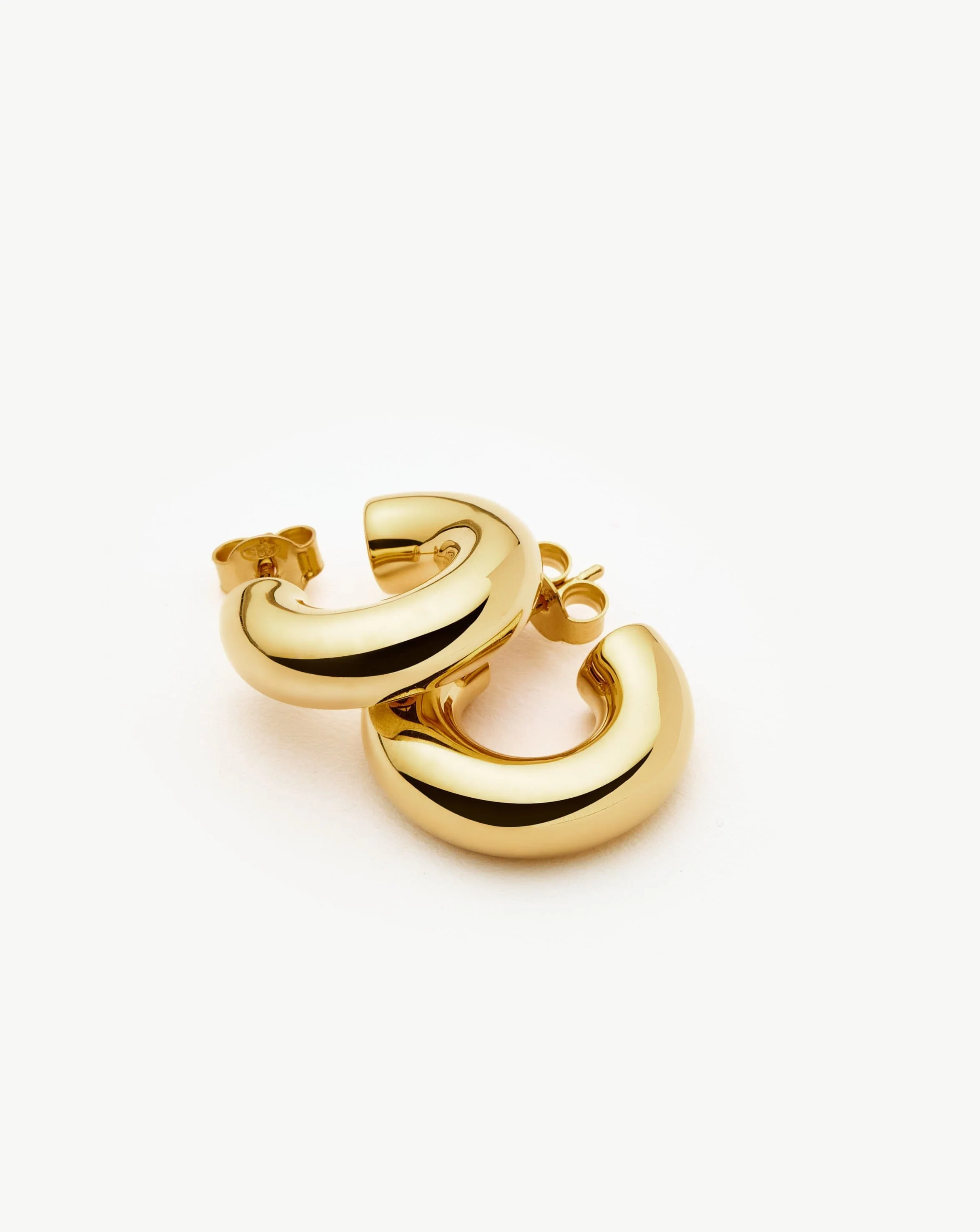 Chubby Small Hoop Earrings | 18k Gold Vermeil - Image 5