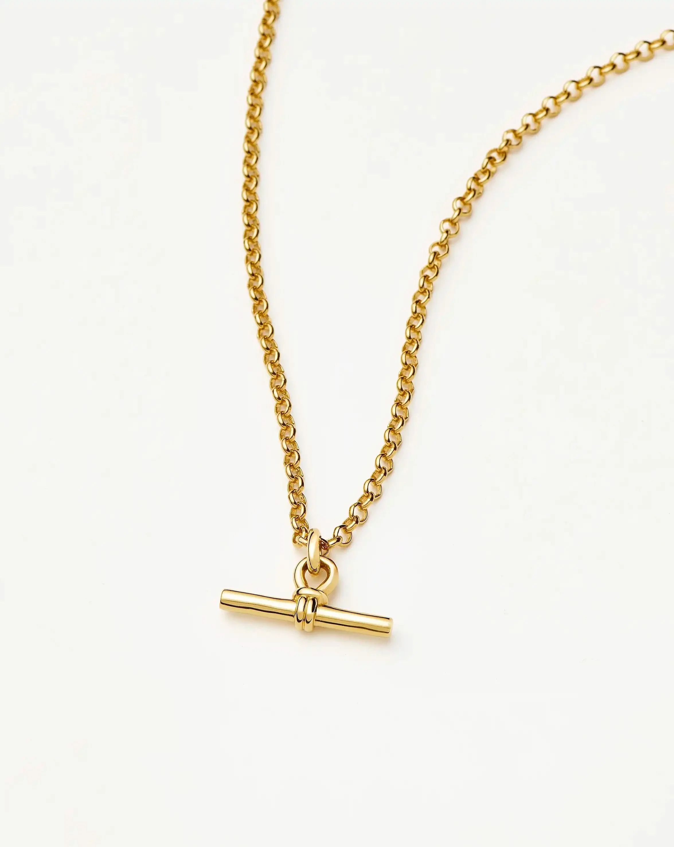 Chunky T-Bar Chain Necklace | 18k Gold Plated