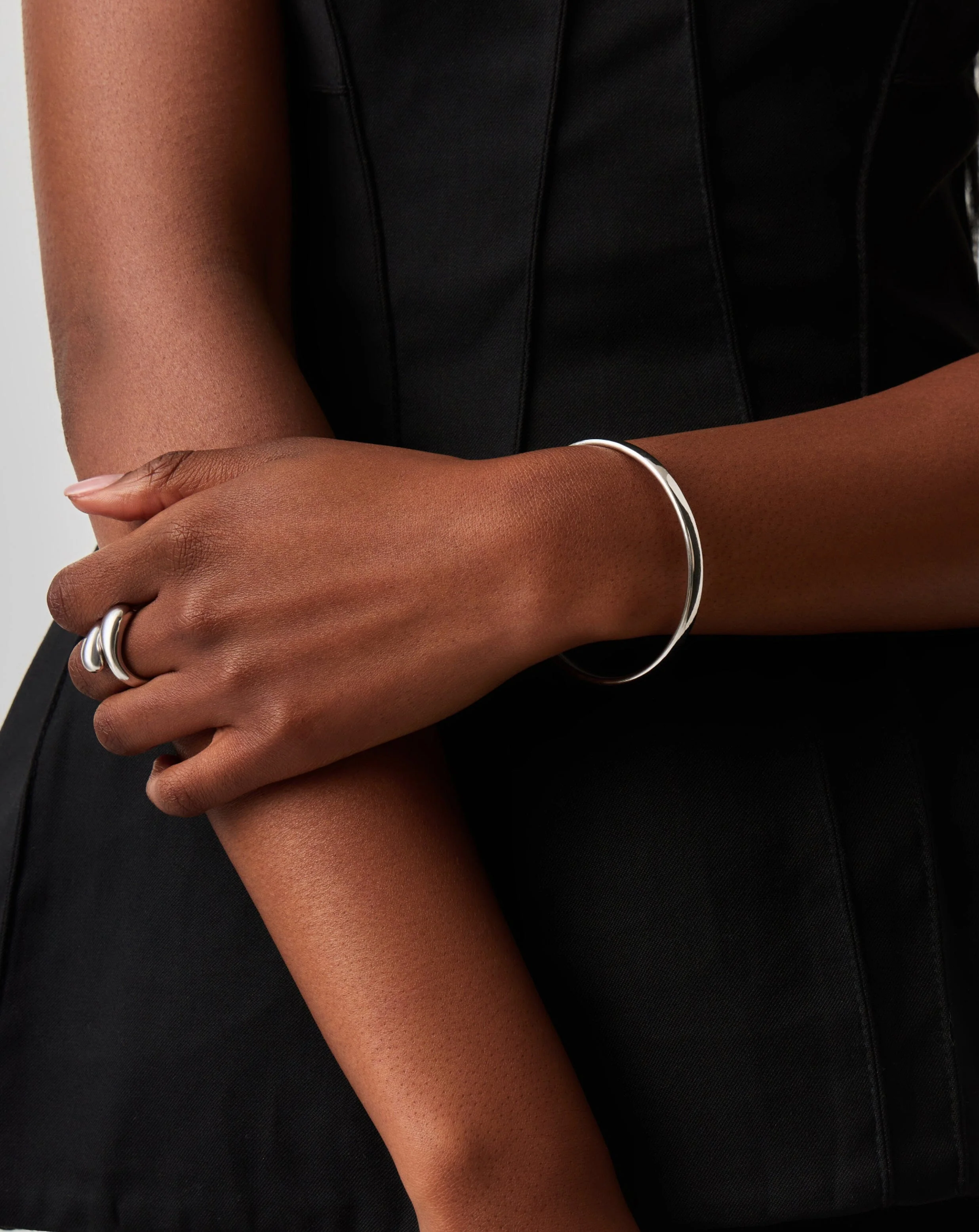 Classic Round Bangle | Silver Plated - Image 2