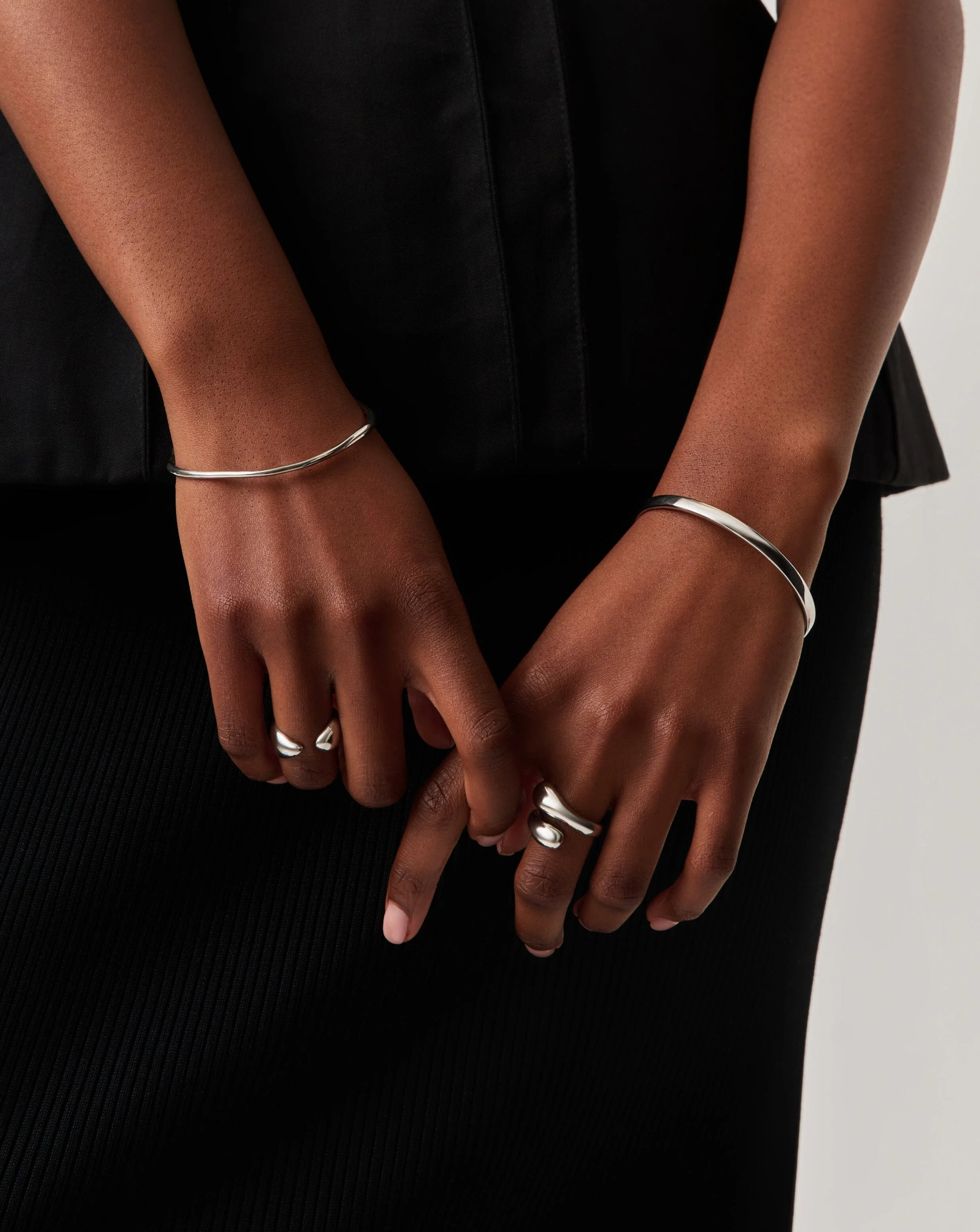 Classic Round Bangle | Silver Plated - Image 3
