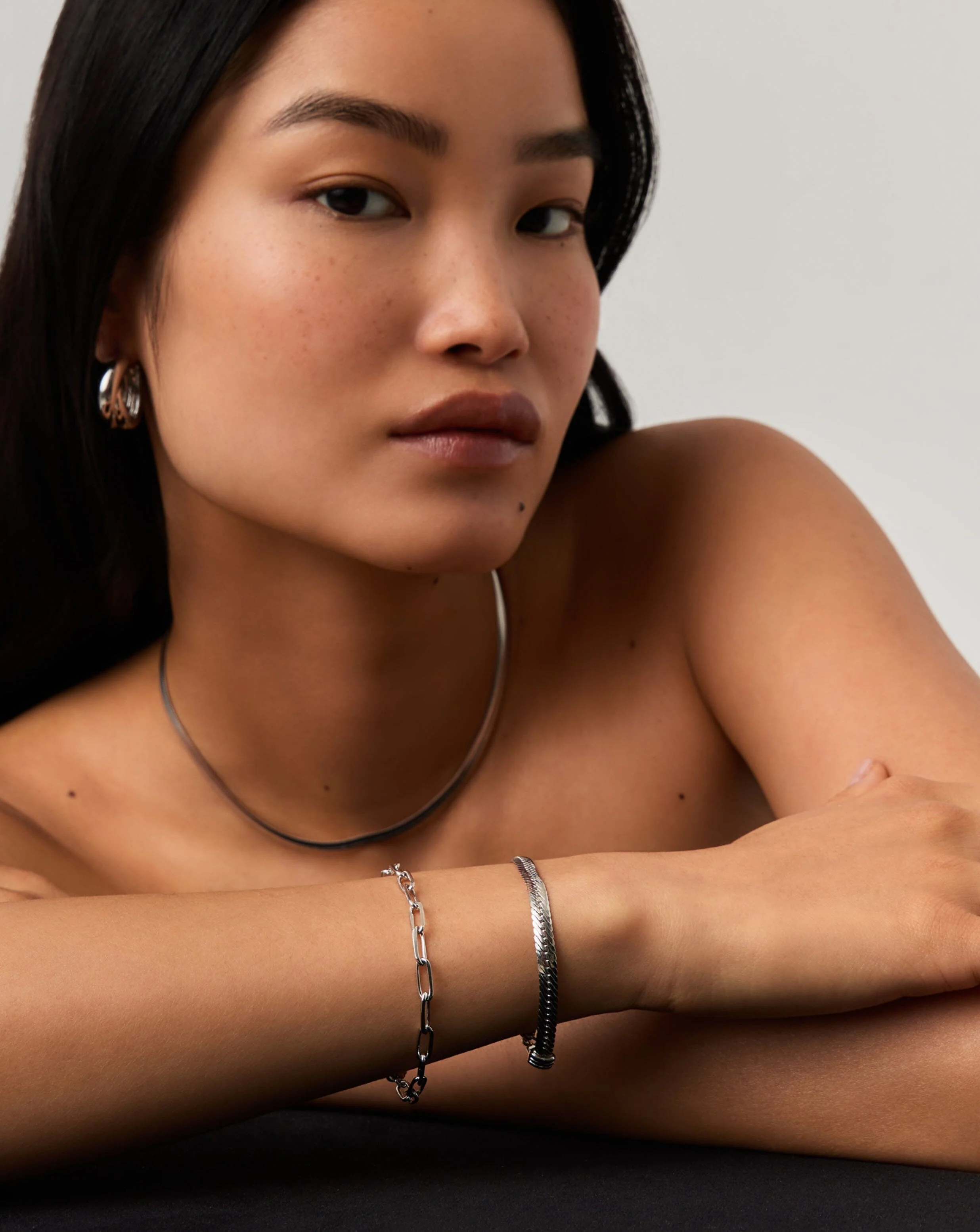 Classic Mini Paperclip Chain Bracelet | Silver Plated - Image 2