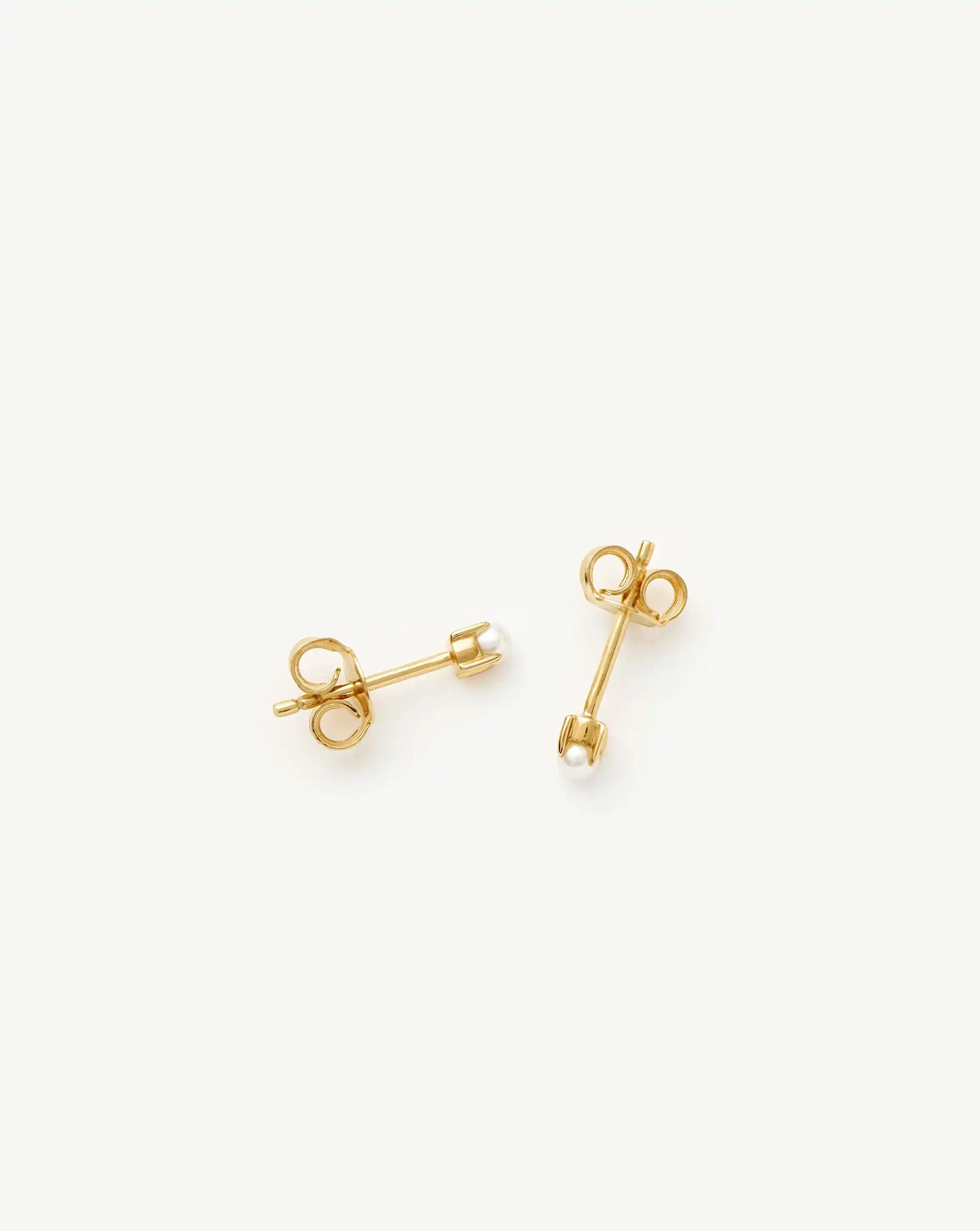 Classic Pearl Stud Earrings | 18k Gold Vermeil/Pearl - Image 4