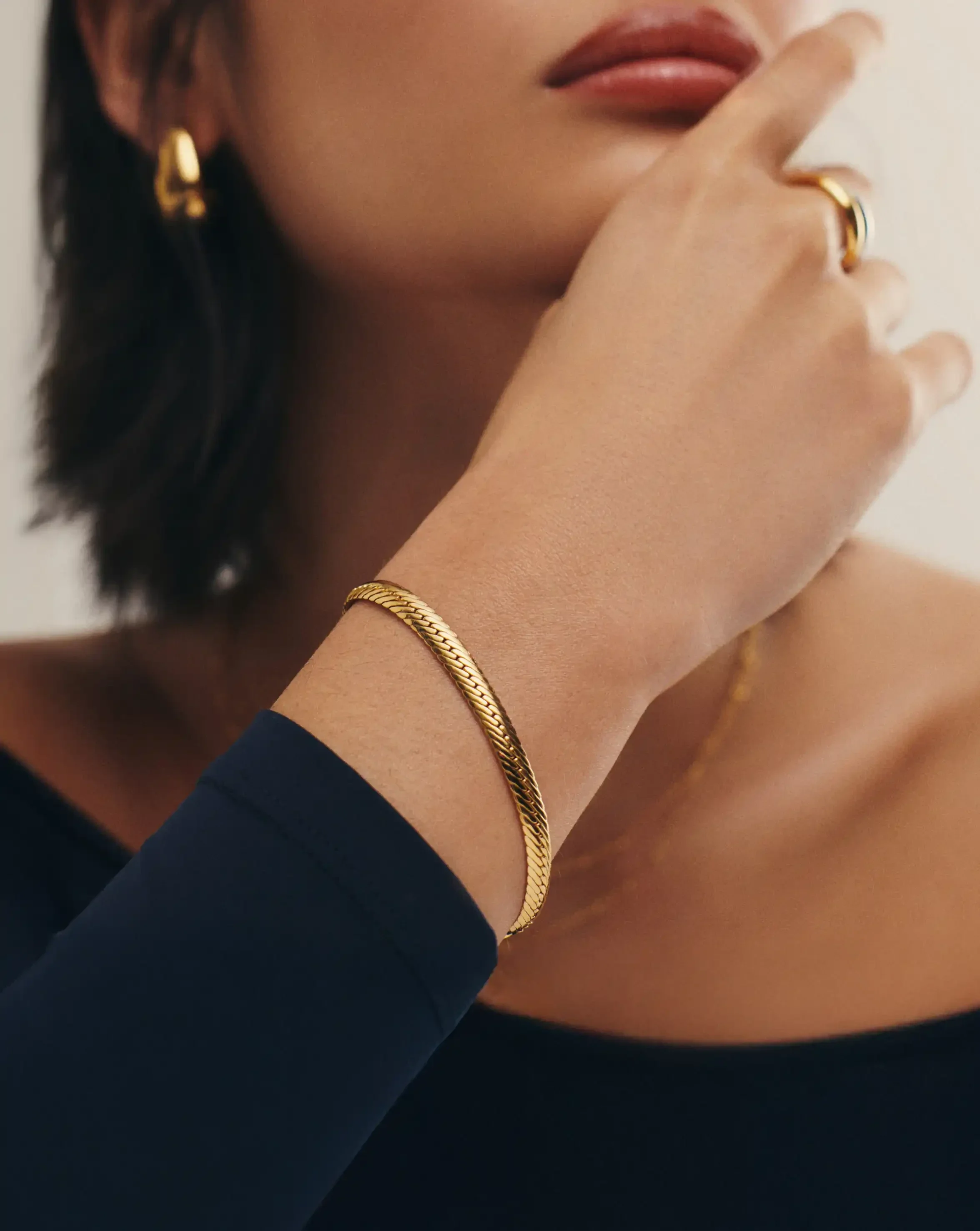 Classic Snake Chain Bracelet | 18k Gold Plated - Image 2