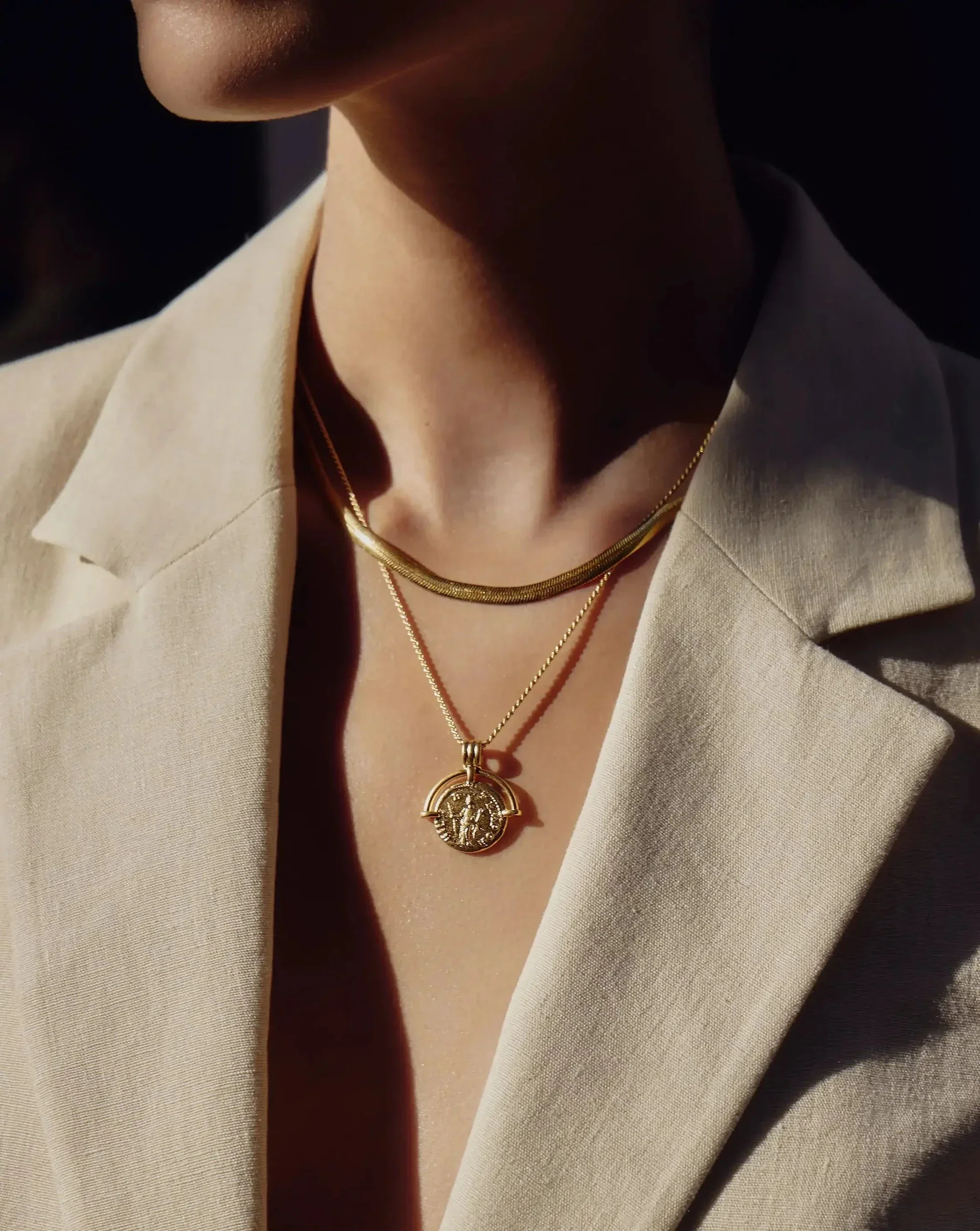 Classic Snake Chain Necklace | 18k Gold Plated - Image 3