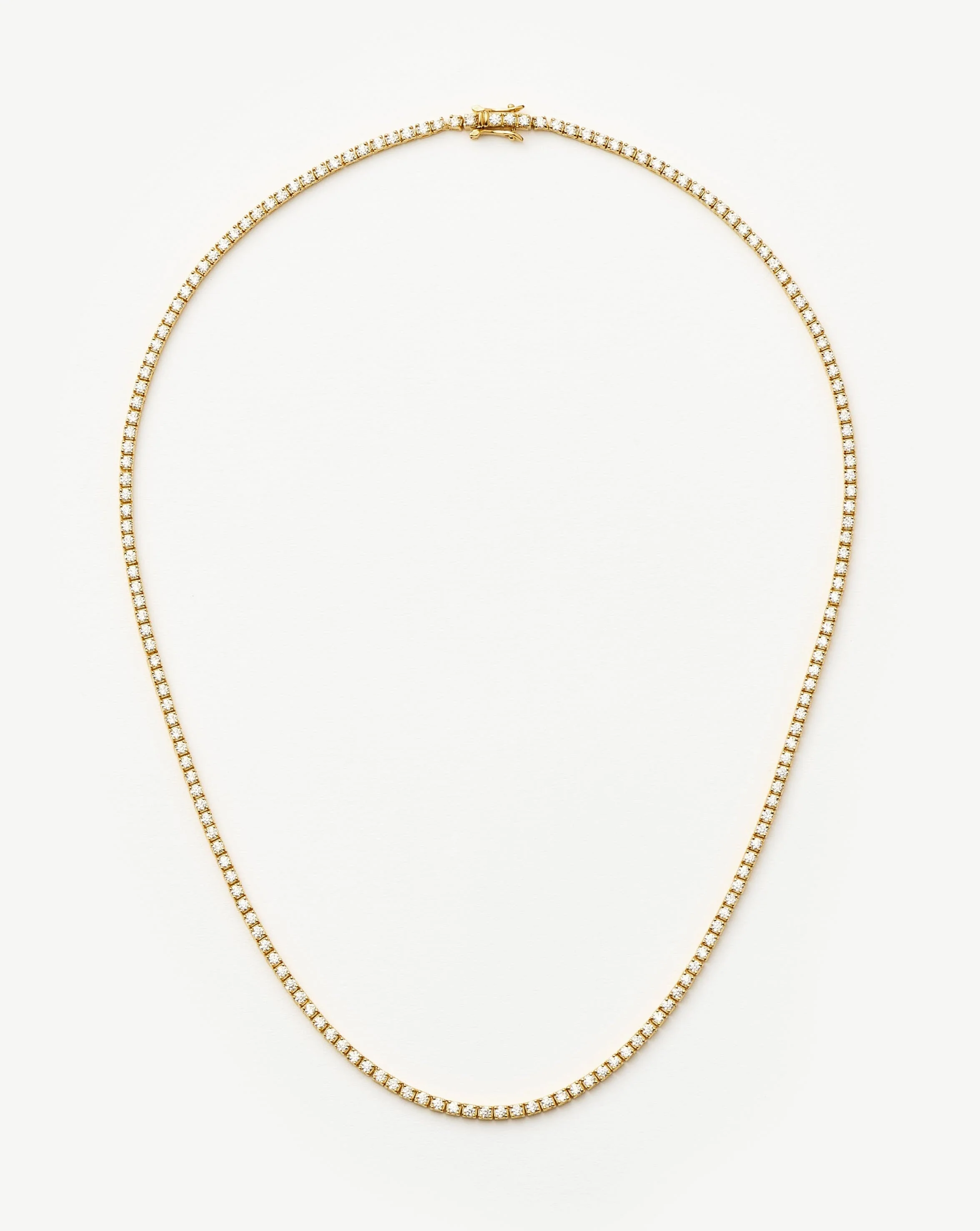 Classic Tennis Necklace | 18k Gold Vermeil Cubic Zirconia