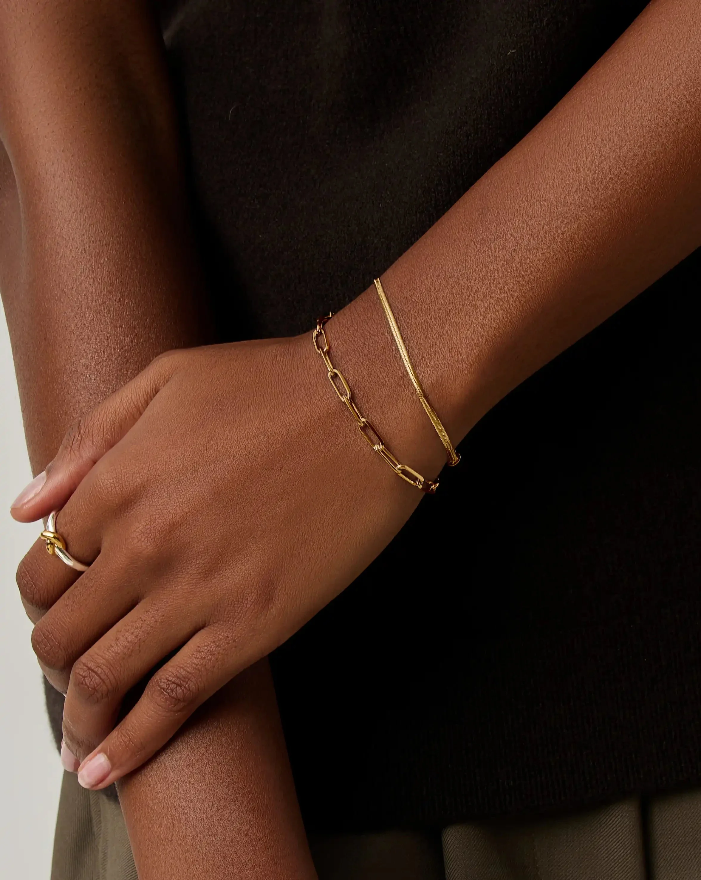 Thin Snake Chain Bracelet | 18k Gold Plated - Image 2