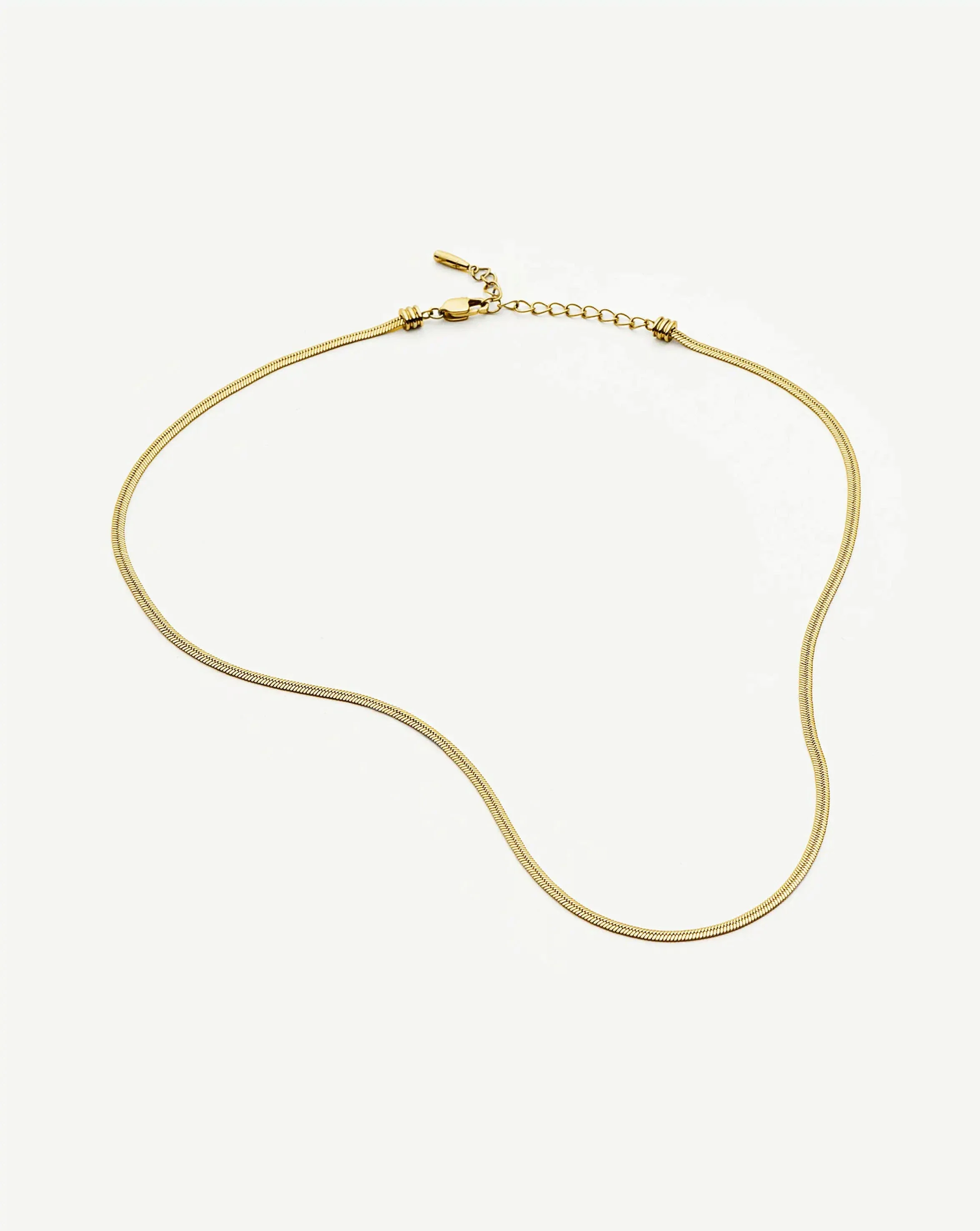 Thin Snake Chain Necklace | 18k Gold Plated - Image 5