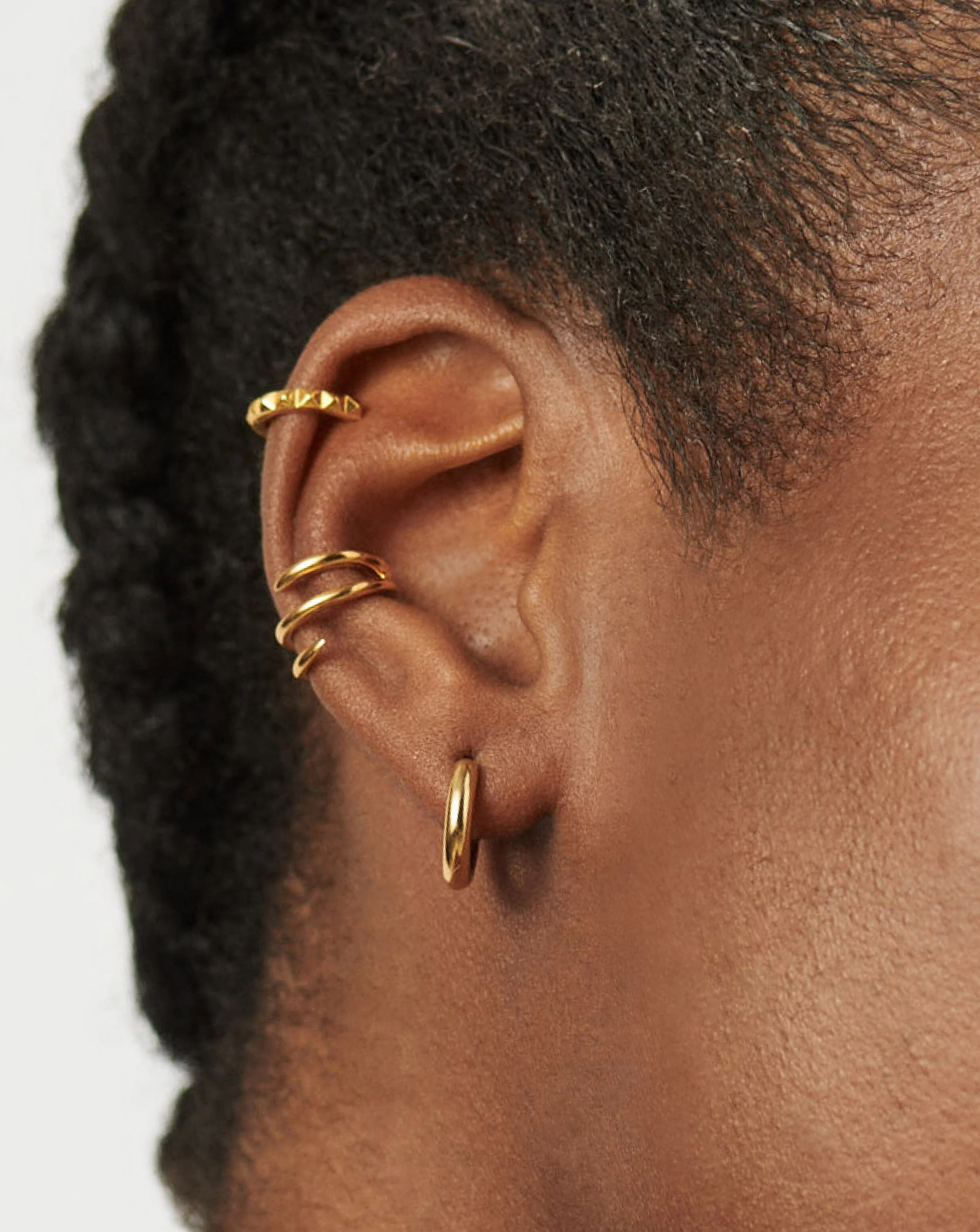 Classic Tunnel Mini Hoop Earrings | 18k Gold Plated - Image 3