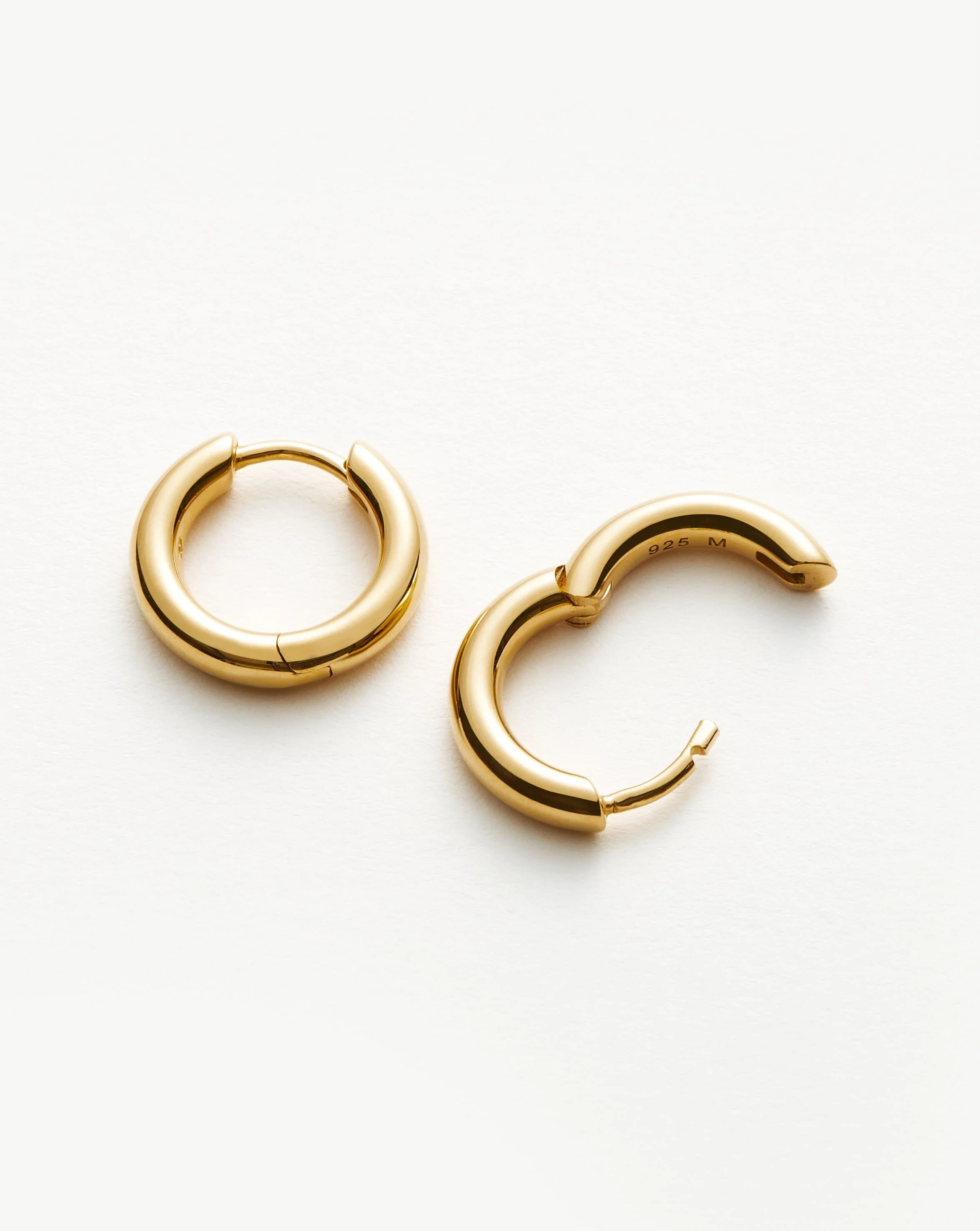 Classic Tunnel Mini Hoop Earrings | 18k Gold Plated - Image 4