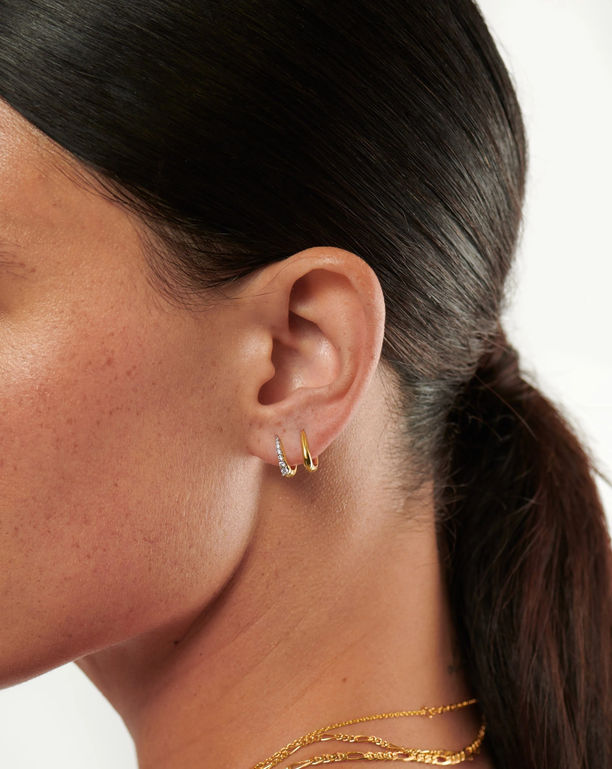 Claw Pave Huggies | 18k Gold Vermeil/Pavé - Image 2