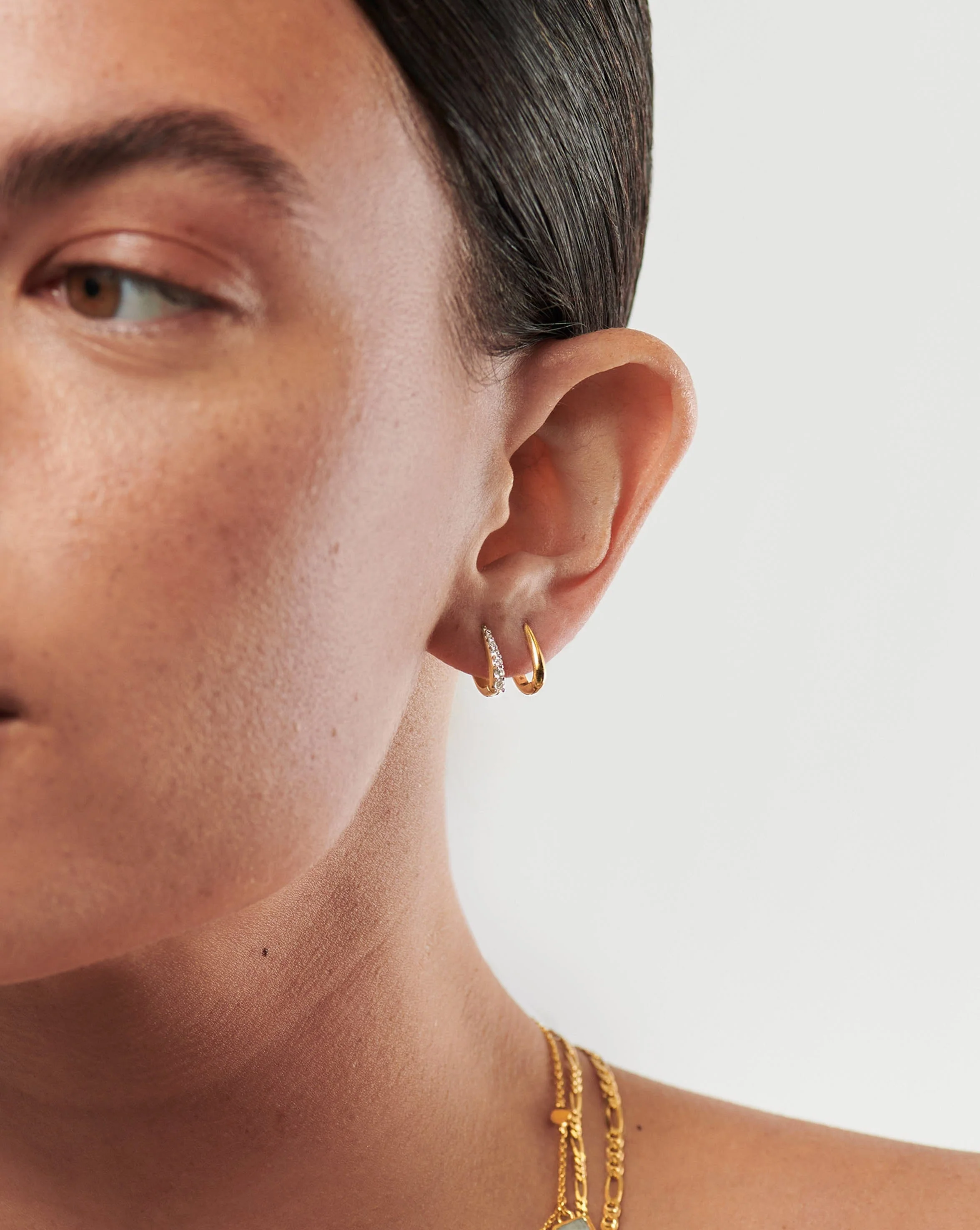 Claw Pave Huggies | 18k Gold Vermeil/Pavé - Image 3