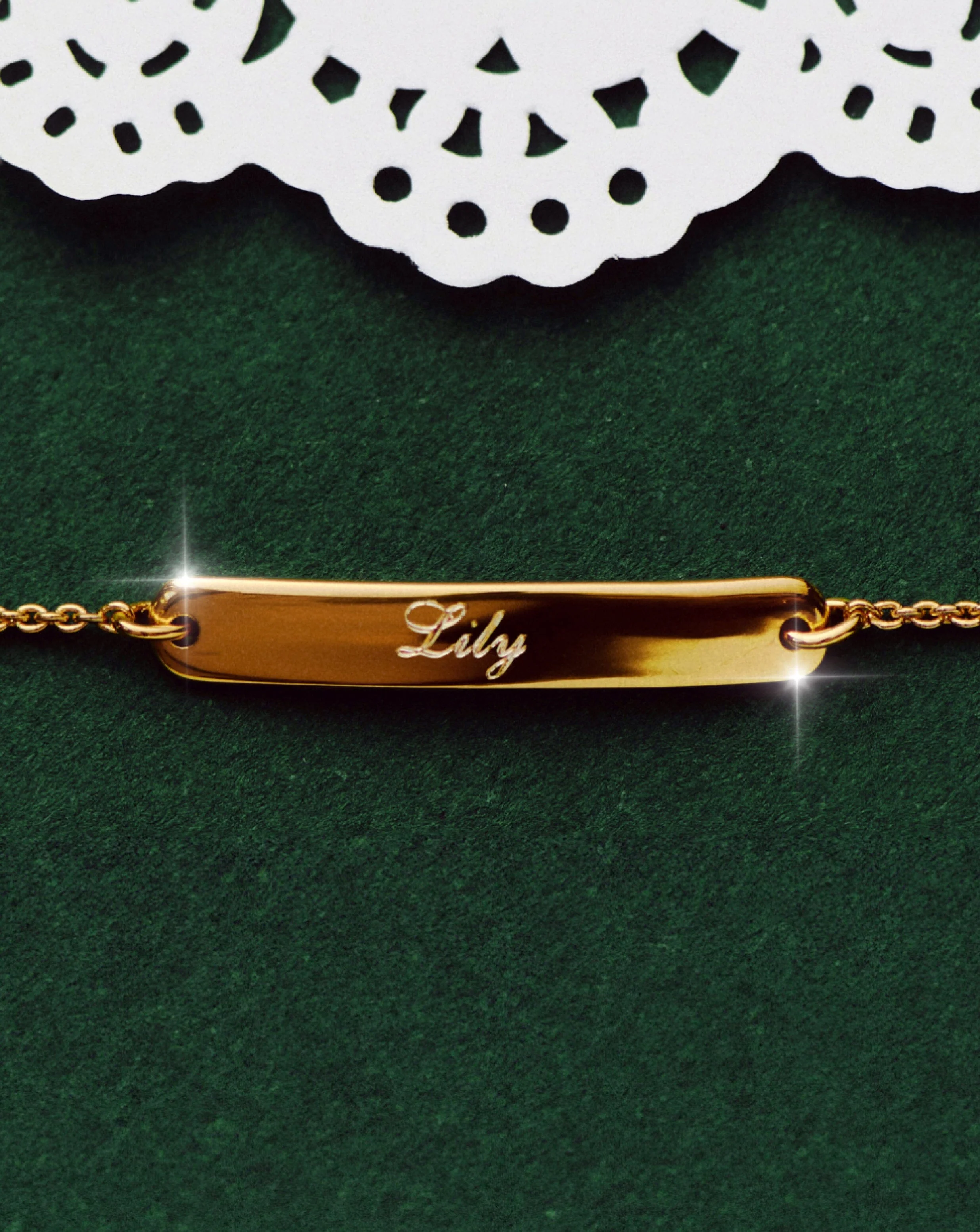 Engravable Bar Chain Bracelet | 18k Gold Vermeil - Image 4