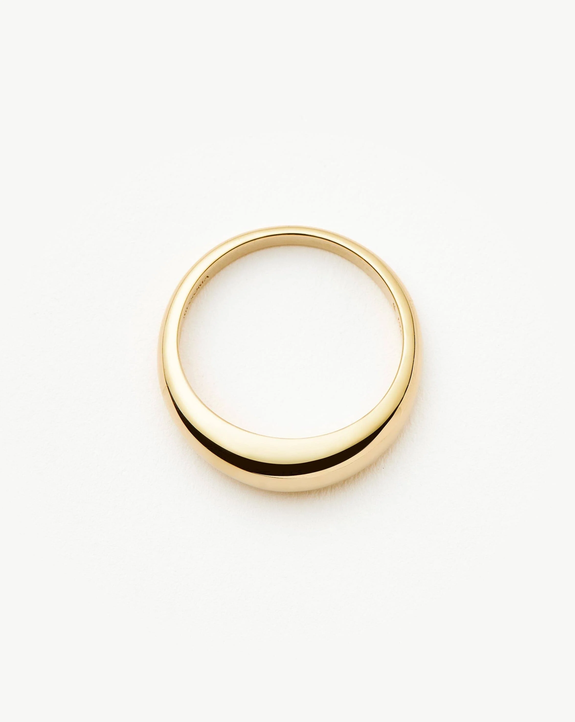 Solid Gold Classic Dome Ring | 14k Solid Gold - Image 5