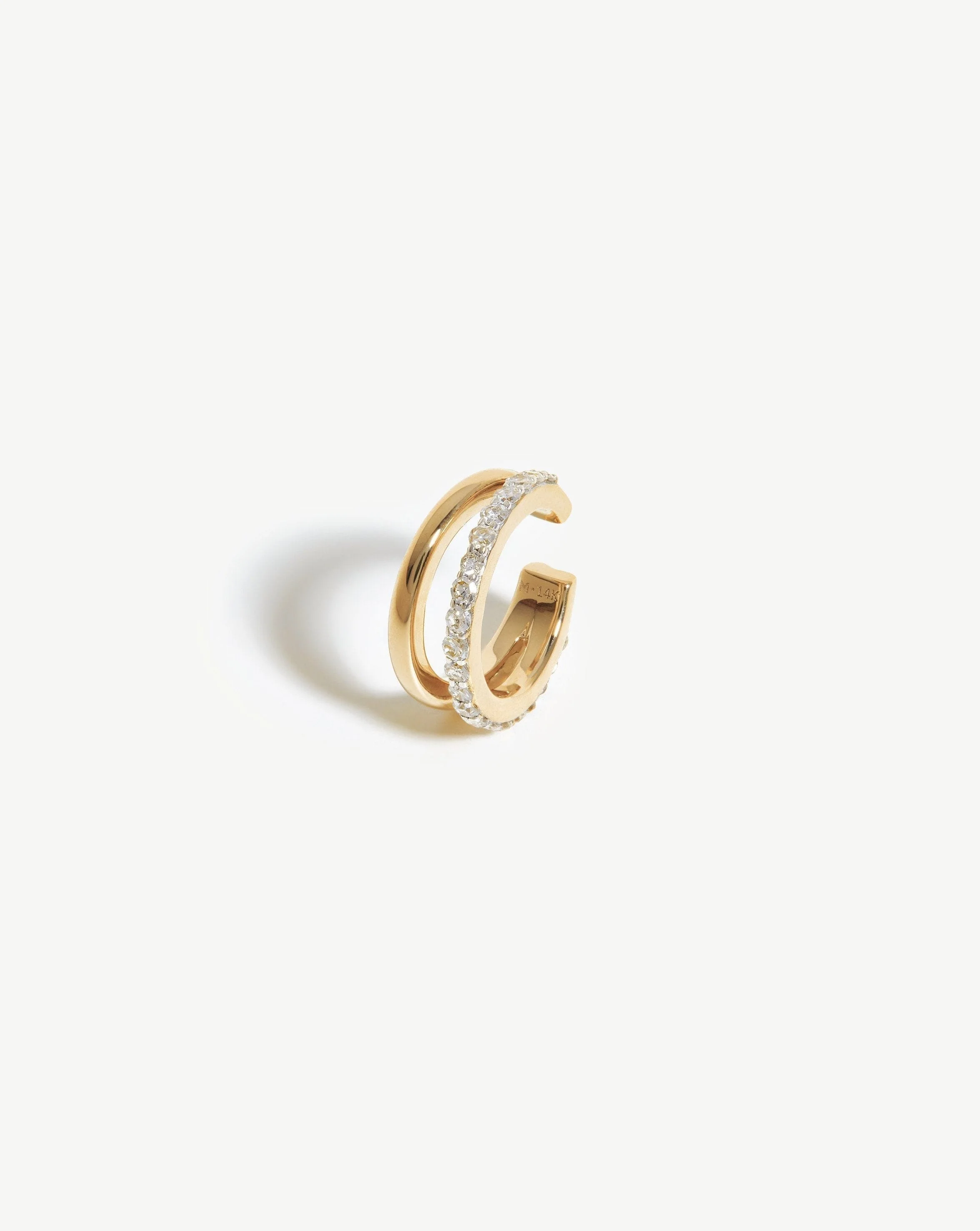 Solid Gold Diamond Double Ear Cuff