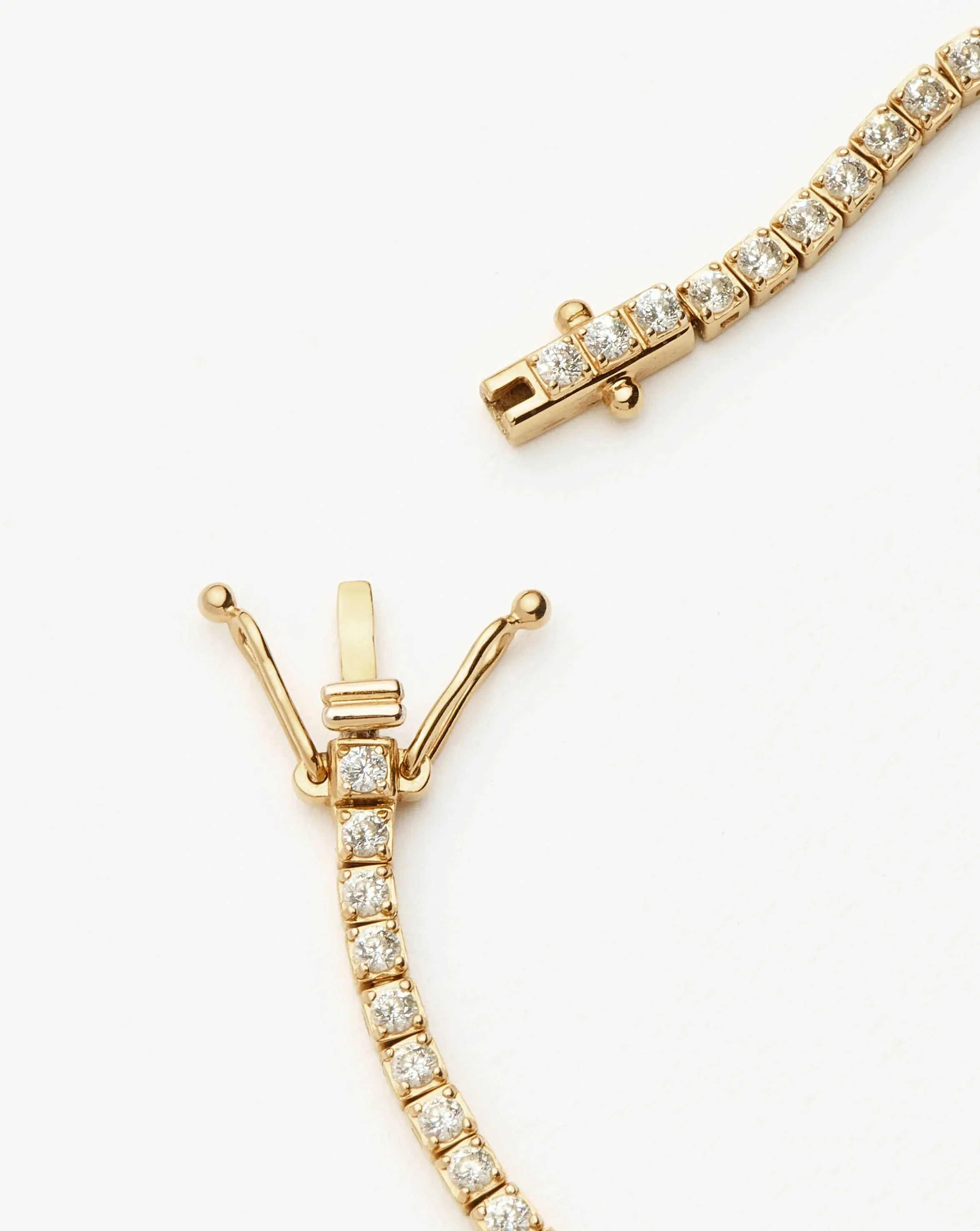 Solid Gold Diamond Tennis Bracelet - Size S/M | 14k Solid Gold Lab Grown Diamonds - Image 4