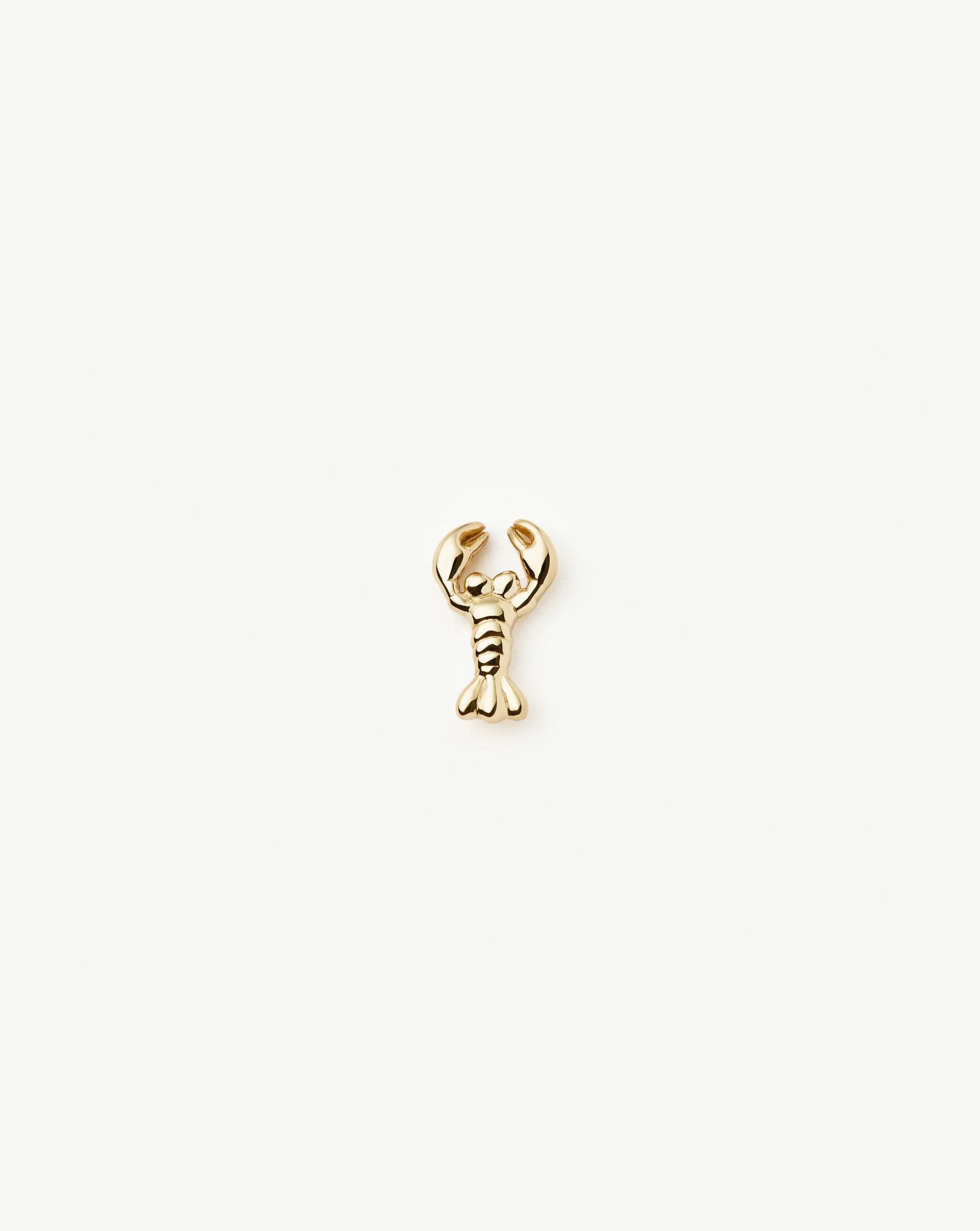 Solid Gold Lobster Single Stud Earring | 14k Solid Gold