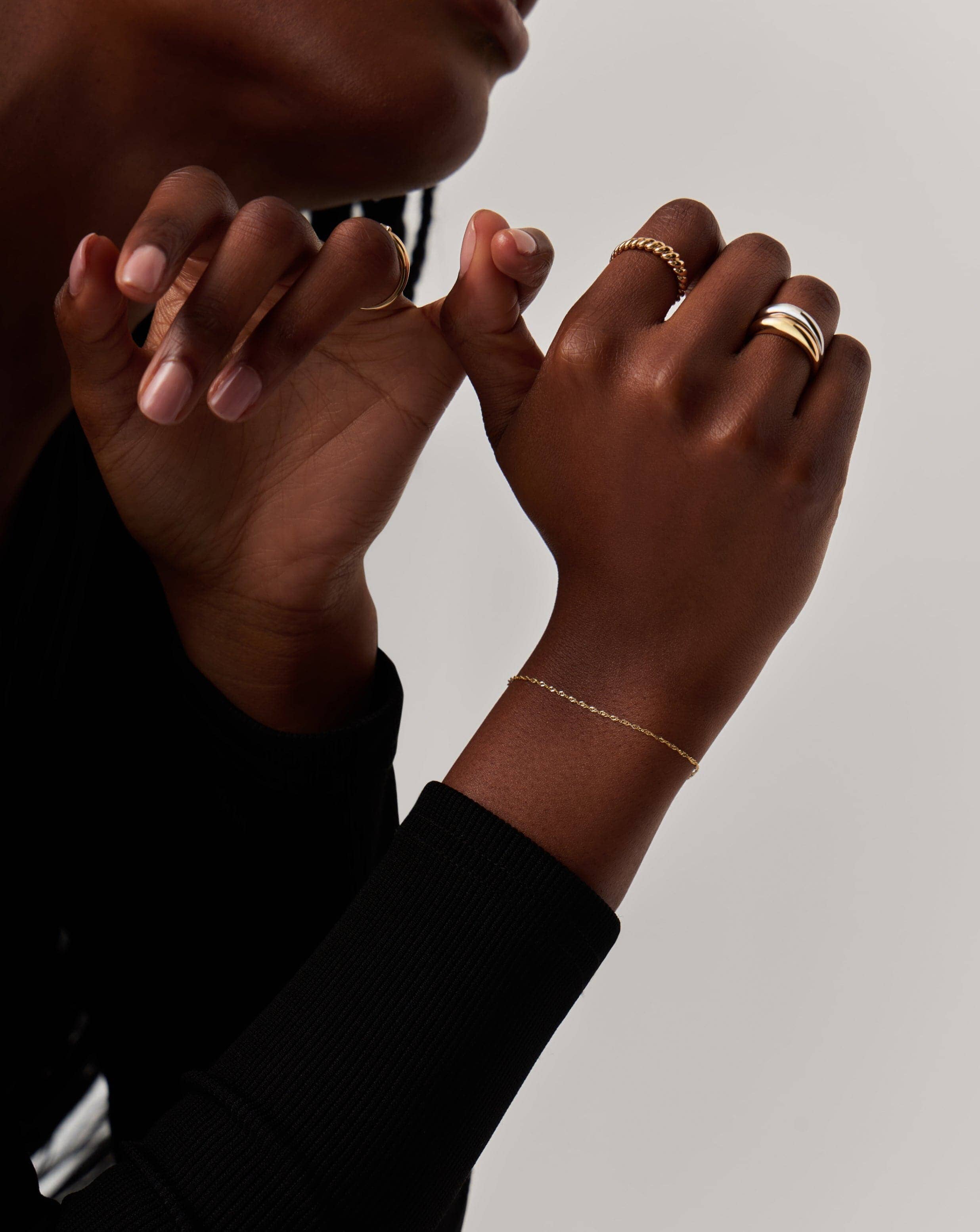 Solid Gold Twisted Chain Bracelet | 14k Solid Gold - Image 3