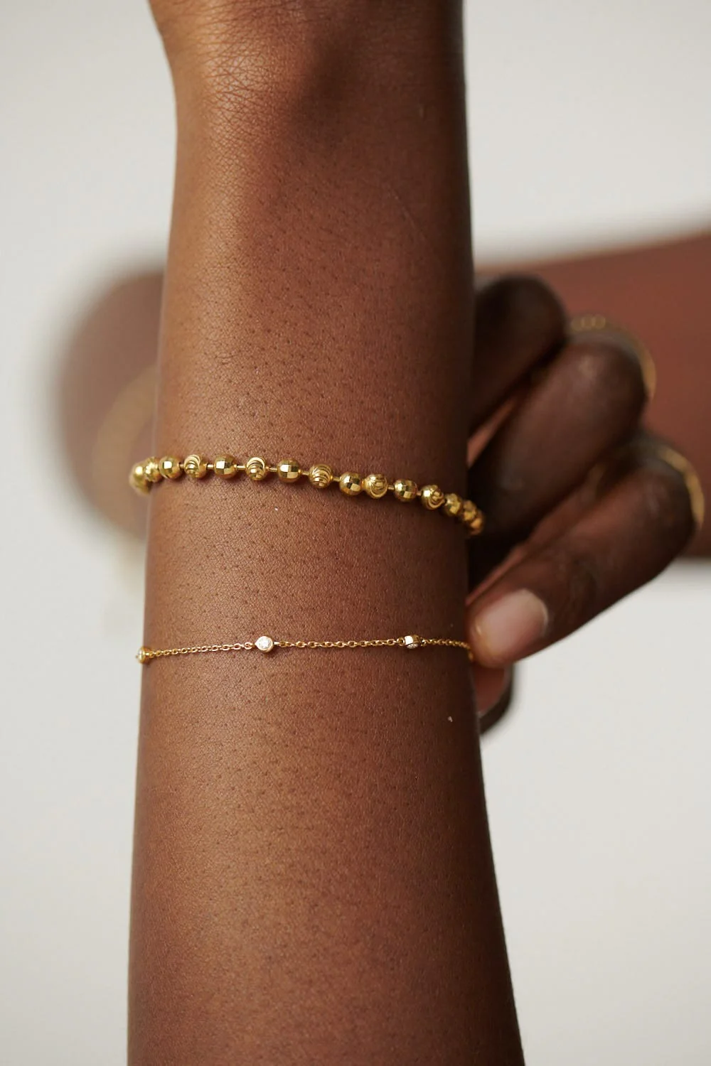 Solid Gold Floating Diamond Bracelet | 14k Solid Gold - Image 2