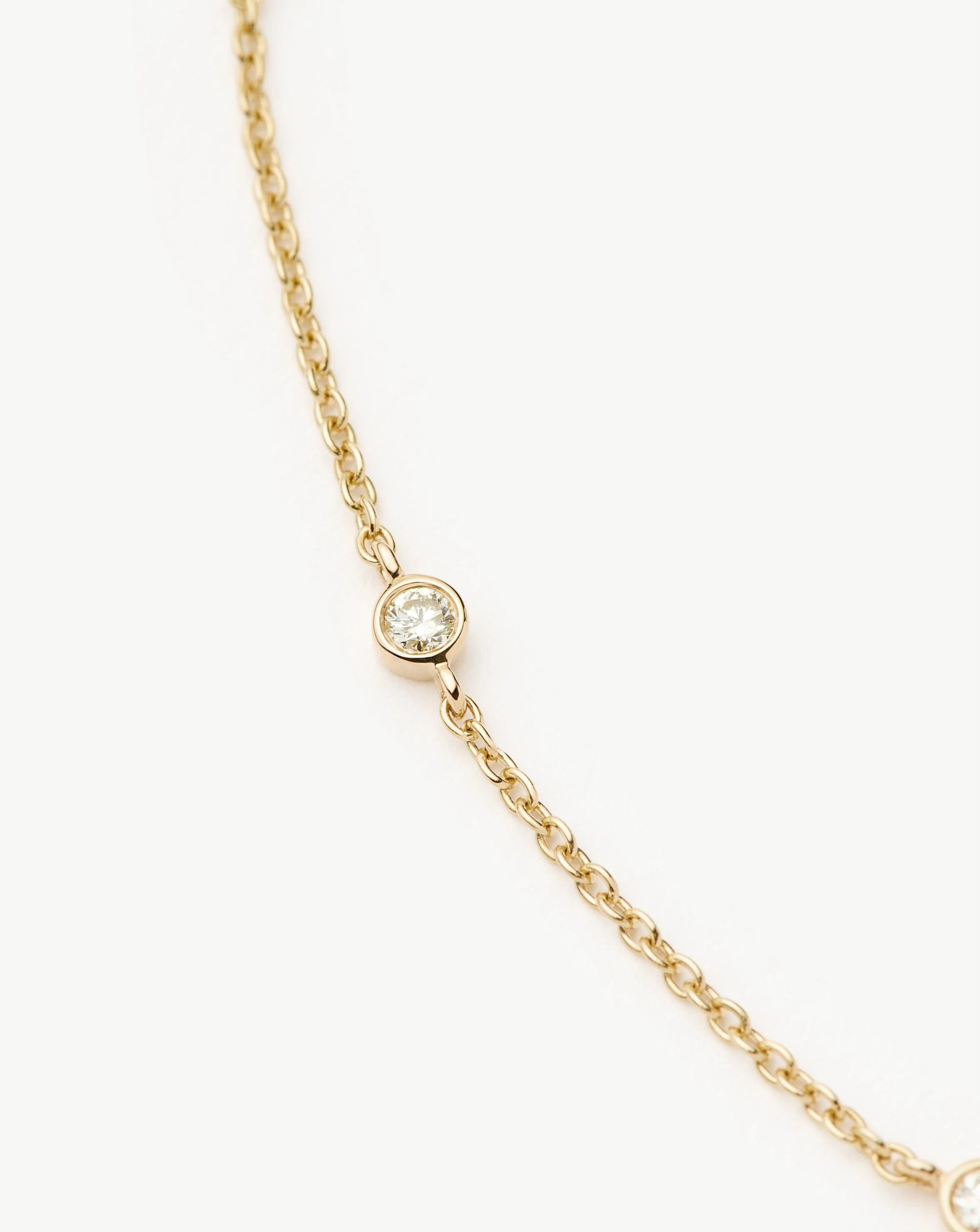 Solid Gold Floating Diamond Bracelet | 14k Solid Gold - Image 3