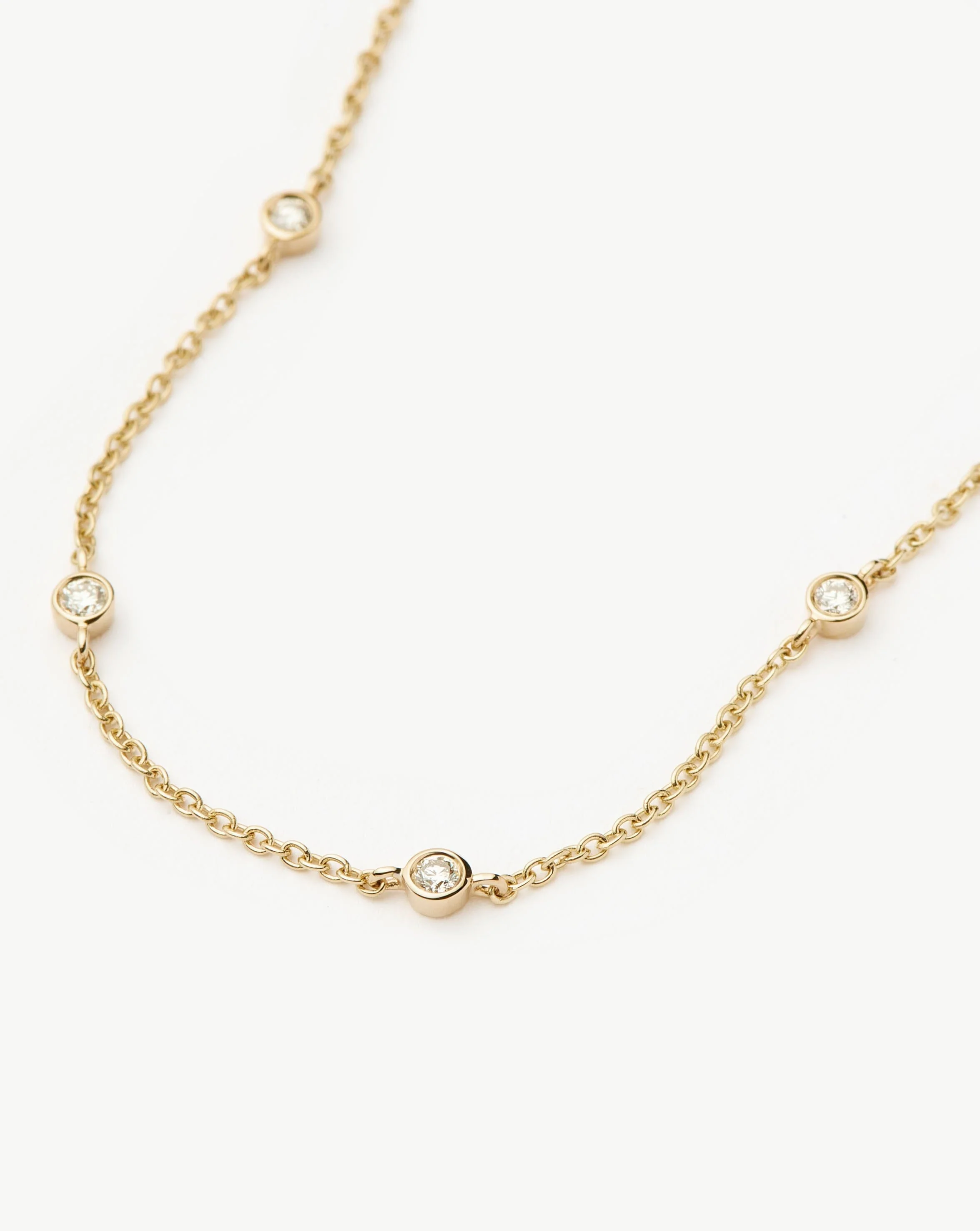 Solid Gold Floating Diamond Bracelet | 14k Solid Gold - Image 4