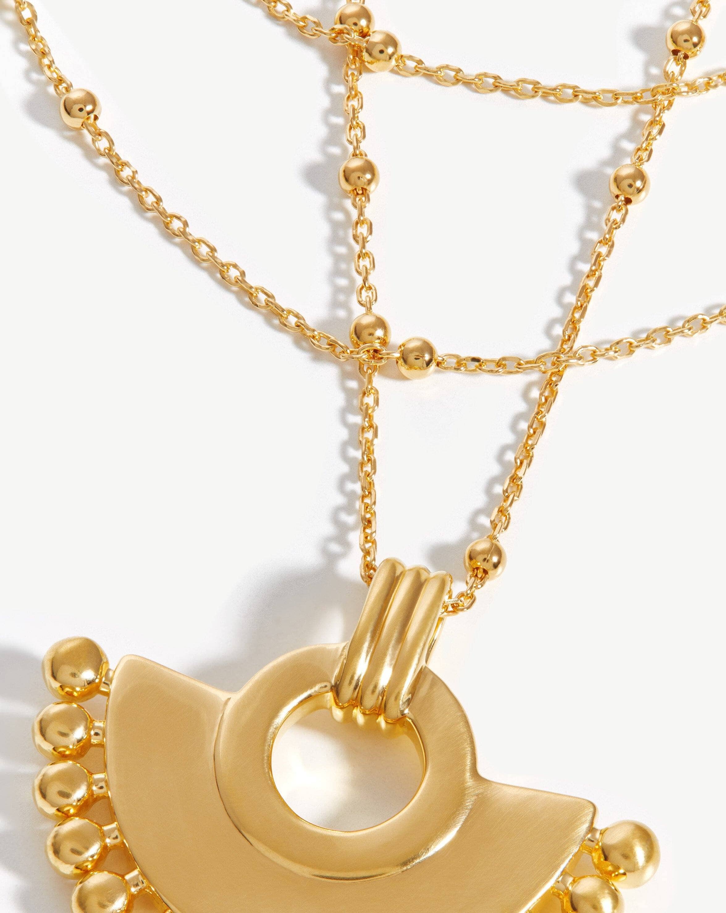 Zenyu Fan Chain Necklace Set | 18k Gold Vermeil - Image 4