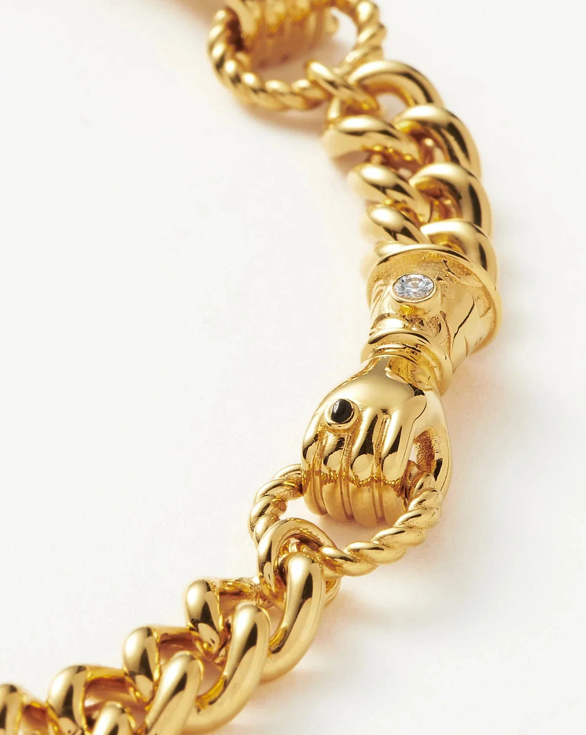 Harris Reed In Good Hands Charm Bracelet | 18k Gold Plated/Black Onyx & Pearl - Image 4
