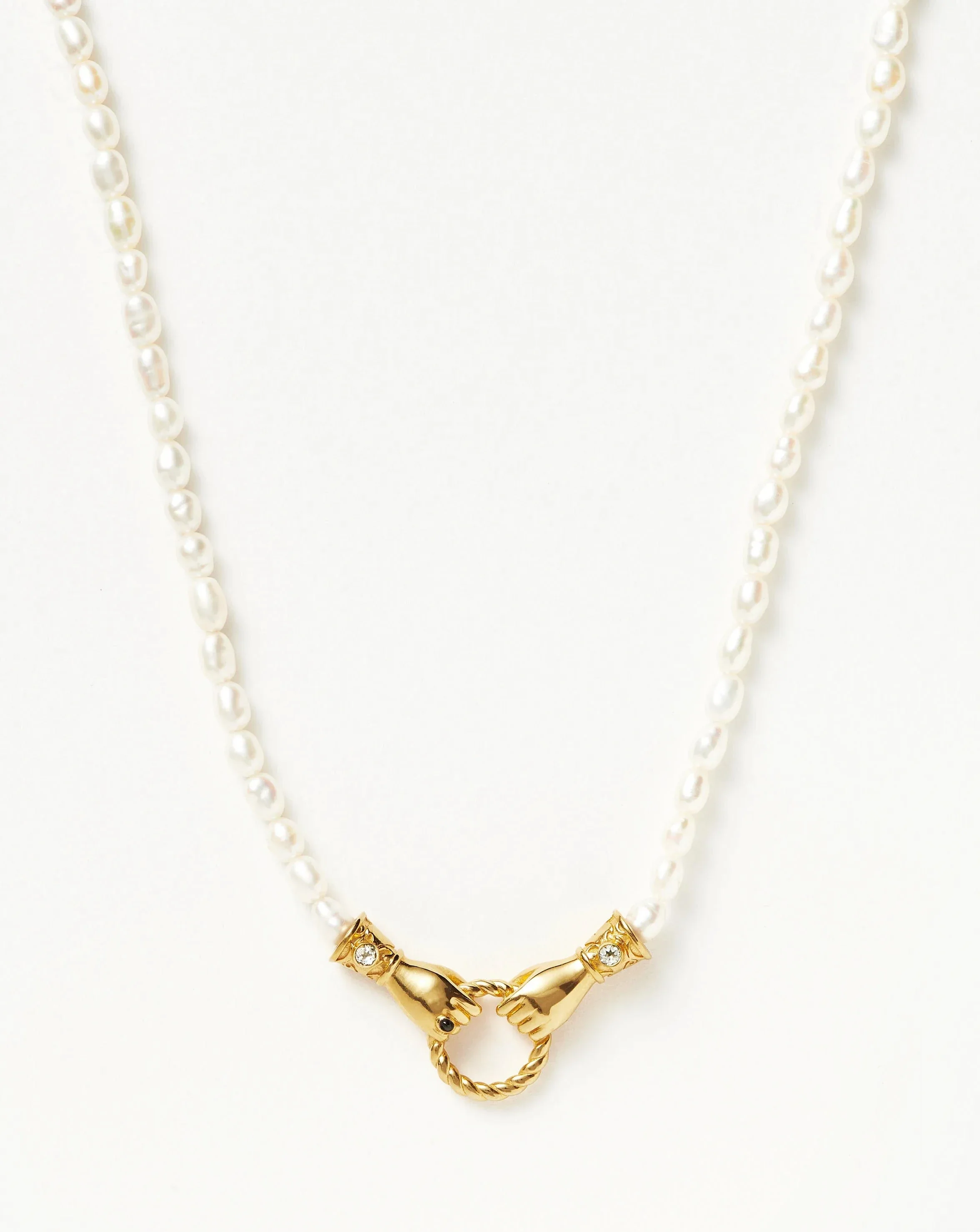 Harris Reed Medium In Good Hands Pearl Pendant Necklace - Image 6