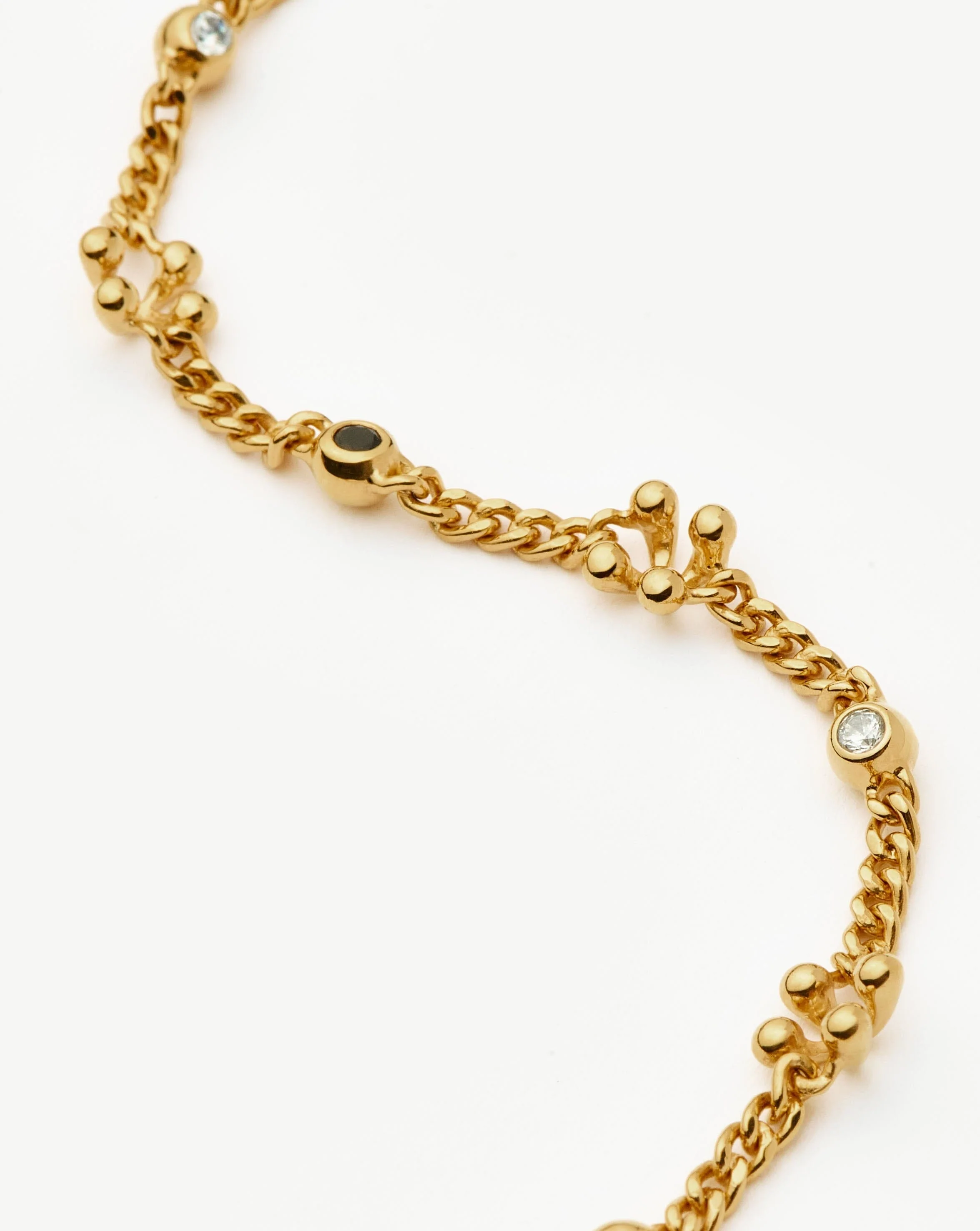 Kinetic Duality Charm Bracelet | 18k Gold Plated Cubic Zirconia - Image 5