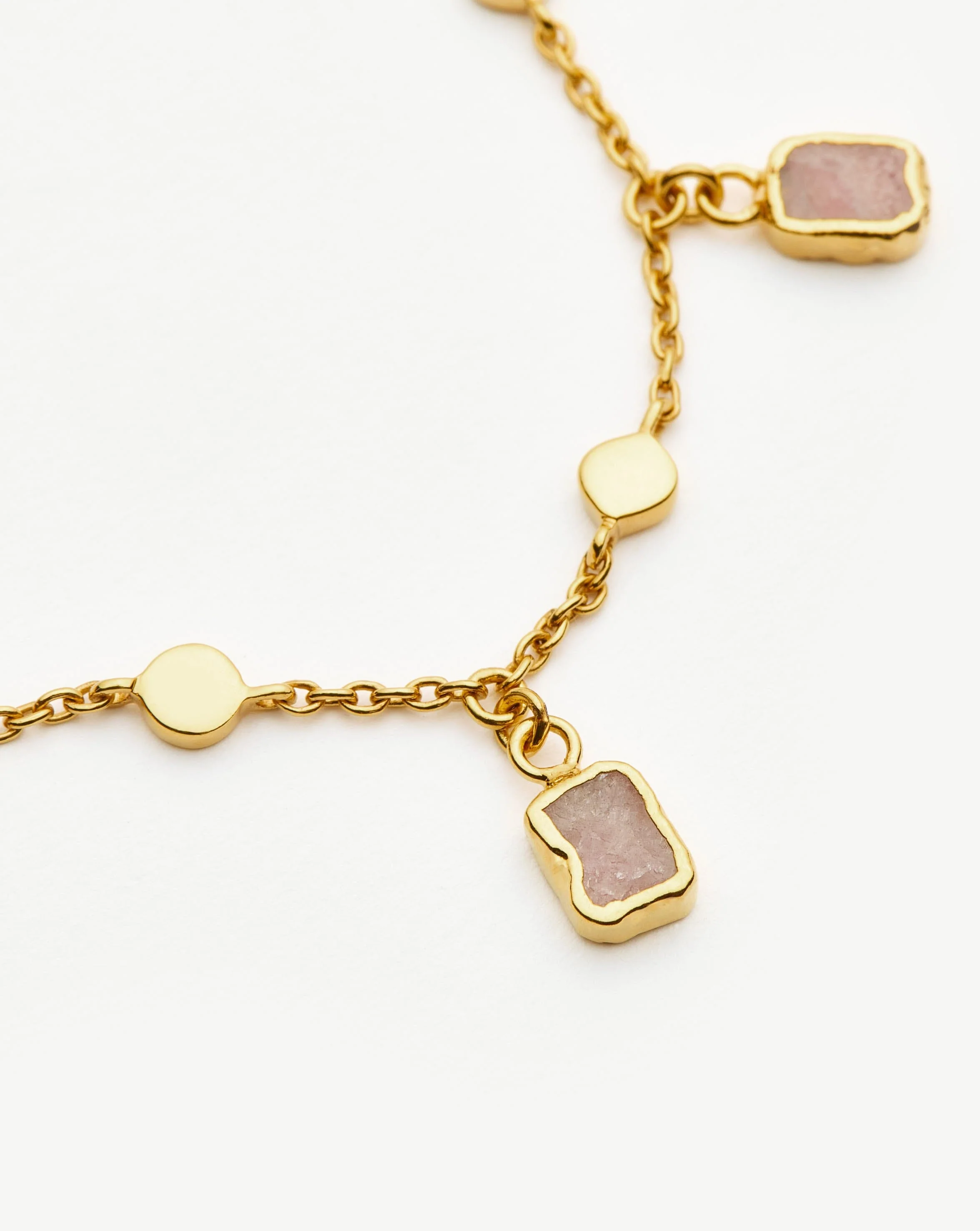 Lena Charm Bracelet | 18ct Gold Plated/Rhodochrosite - Image 4