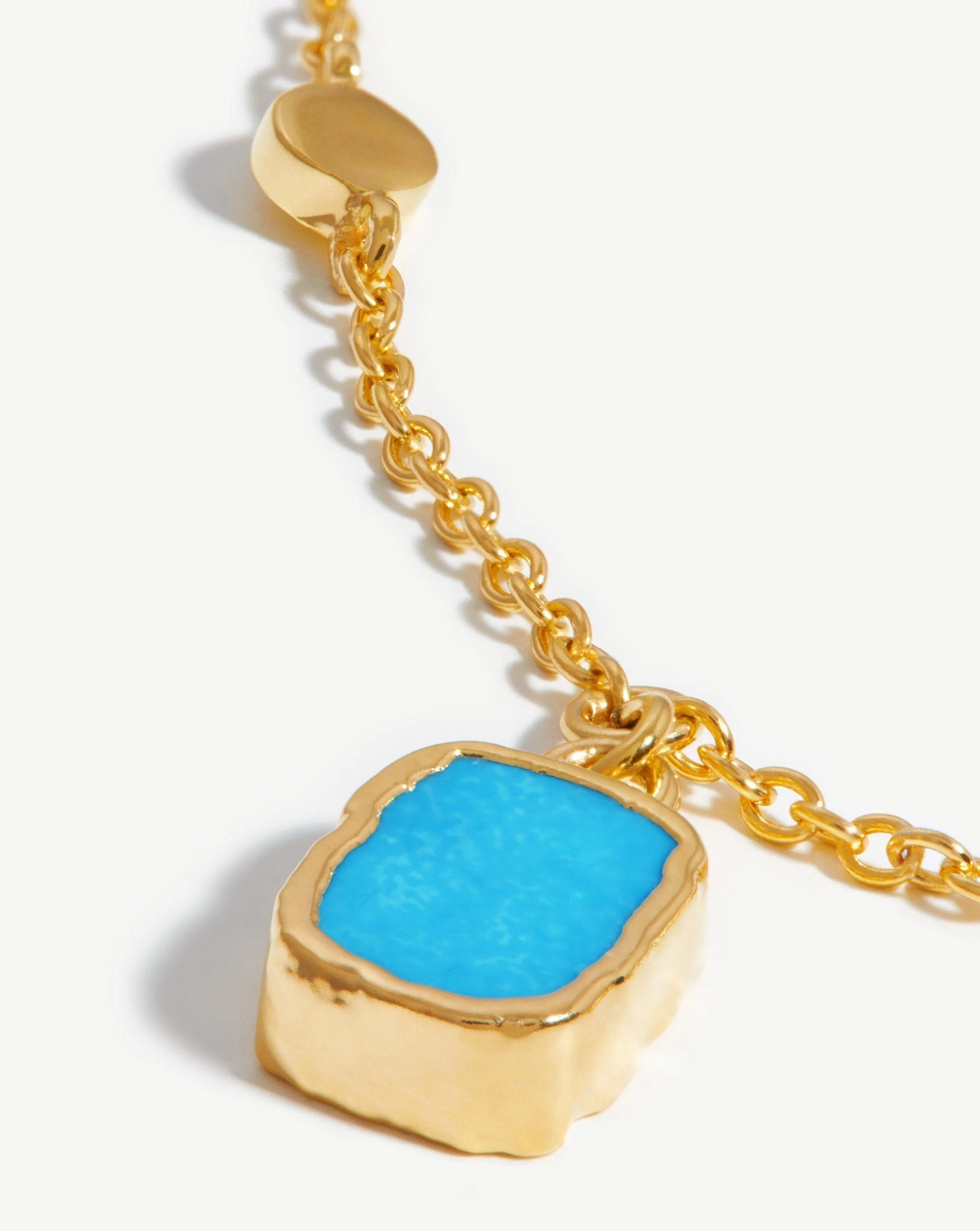 Lena Charm Choker | 18k Gold Plated/Turquoise - Image 4