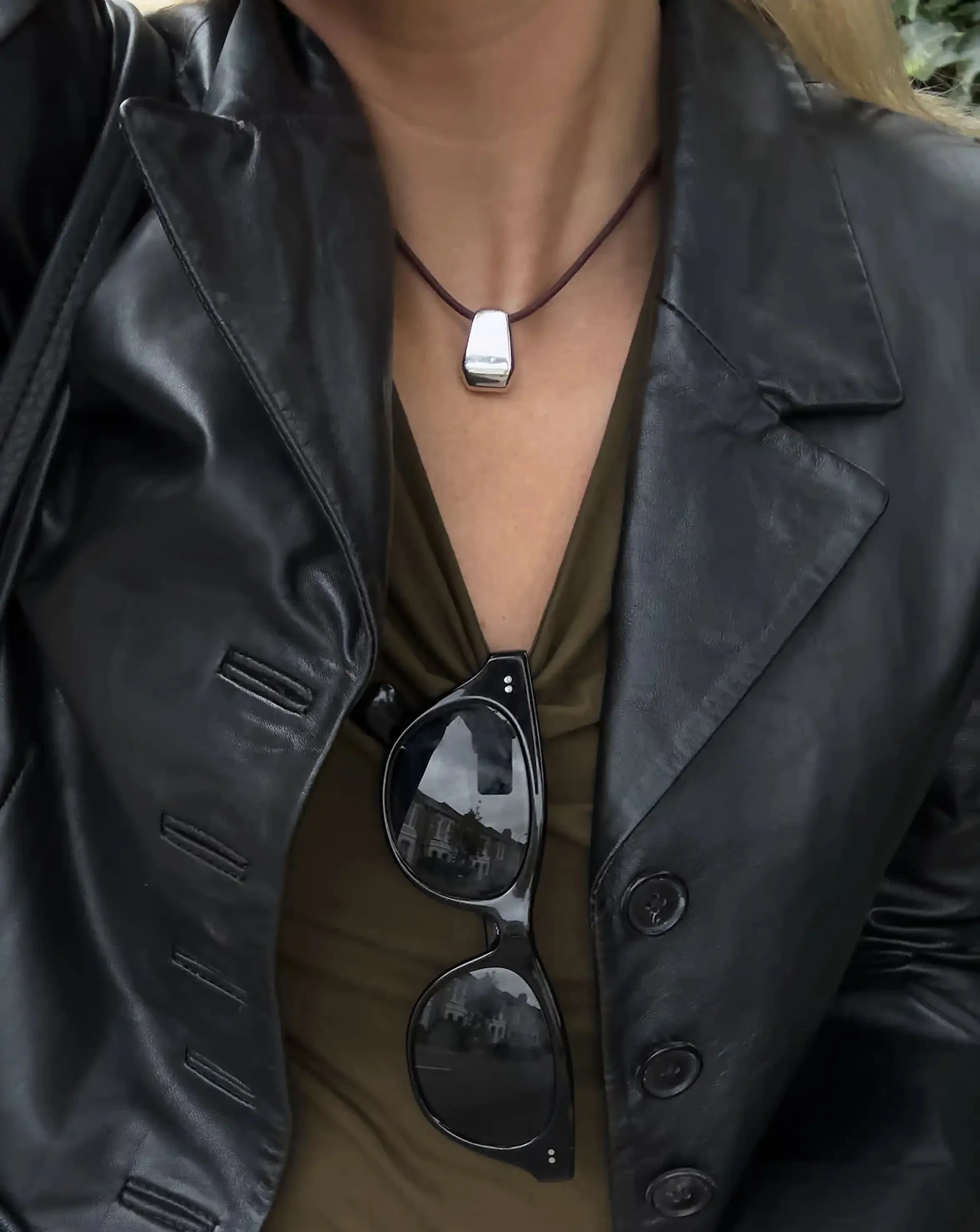 Lucy Williams Arco Cord Necklace | Silver Plated - Image 5