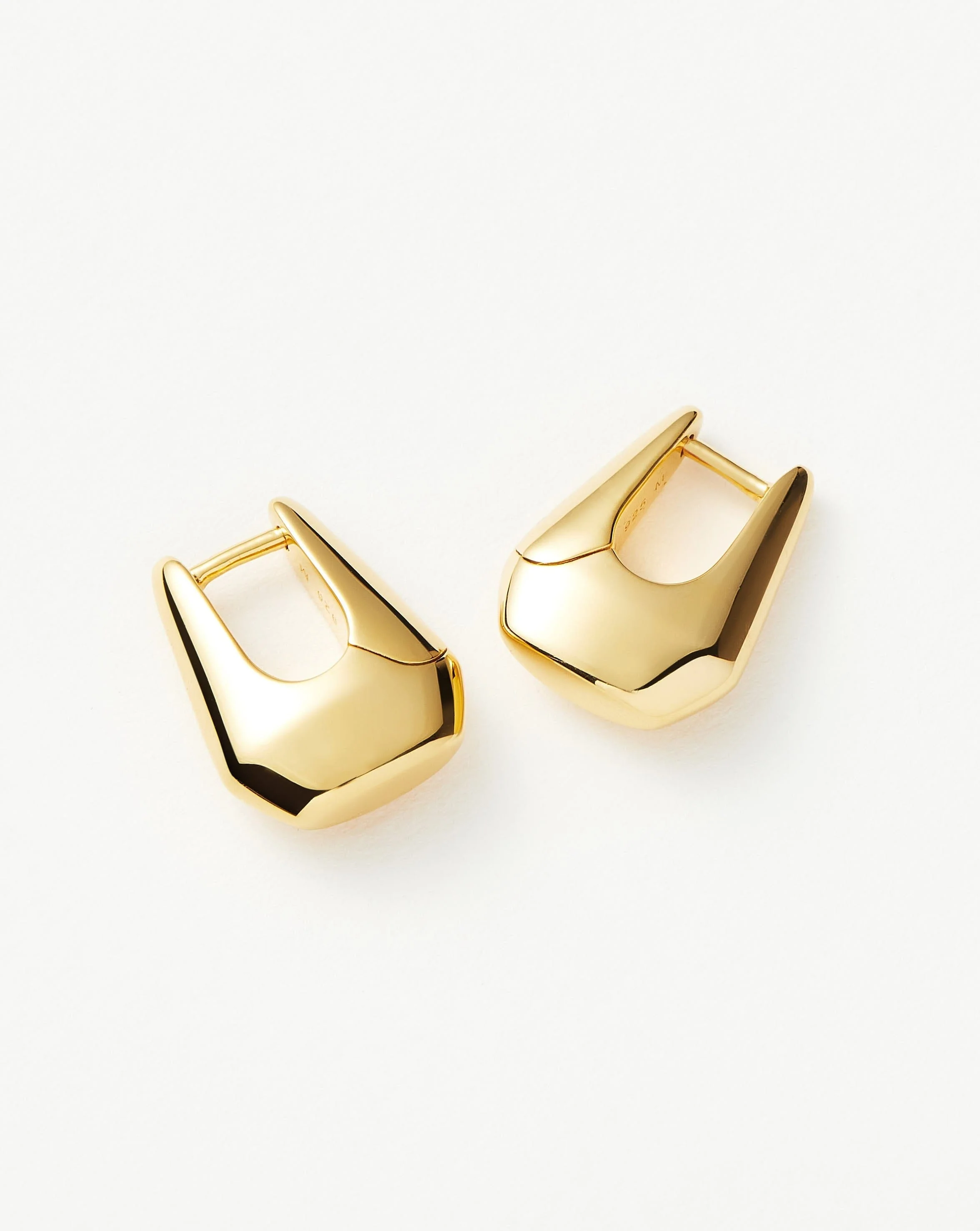 Lucy Williams Arco Small Hoop Earrings | 18k Gold Vermeil - Image 5