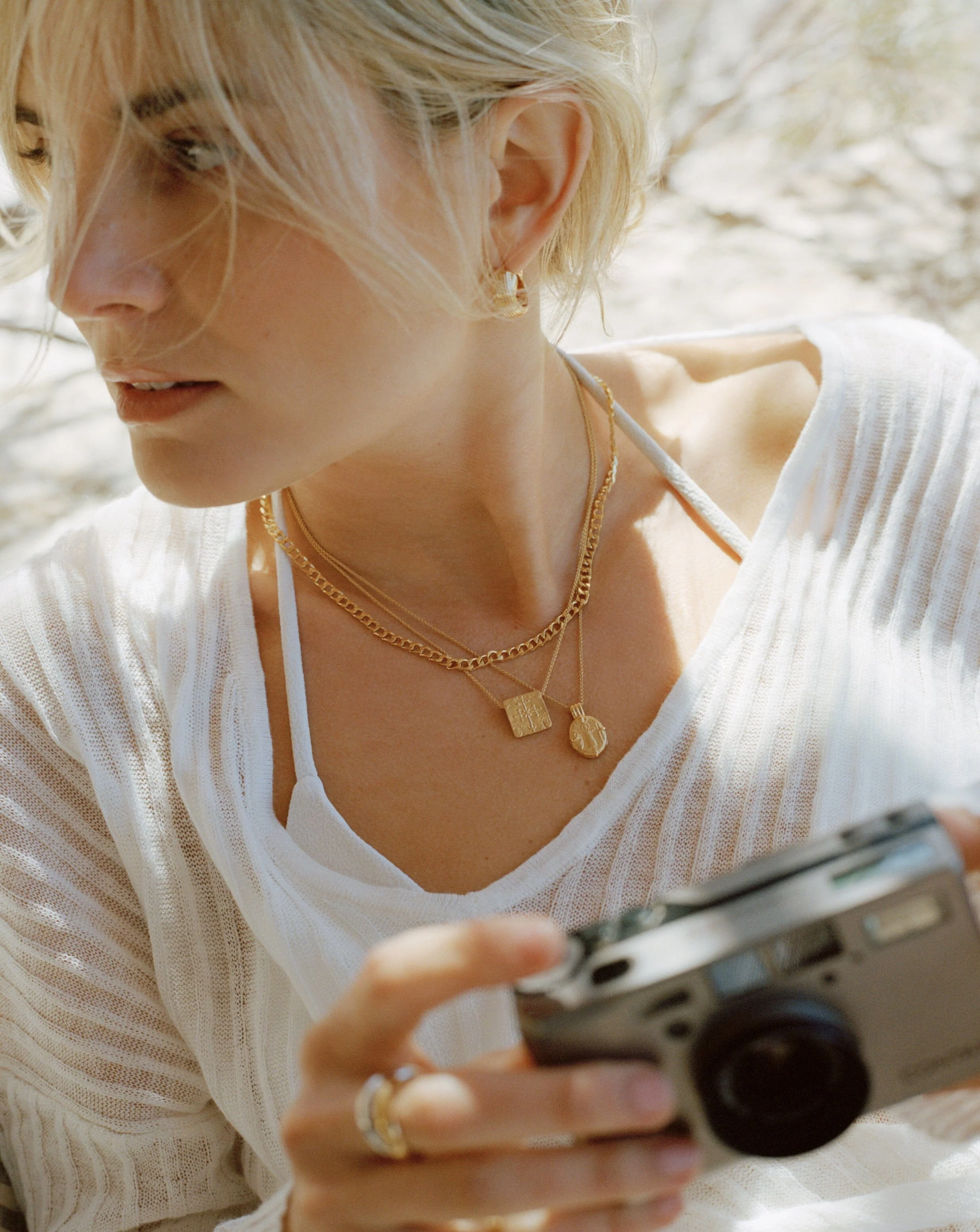 Lucy Williams Byzantine Square Coin Pendant Necklace | 18k Gold Vermeil - Image 3