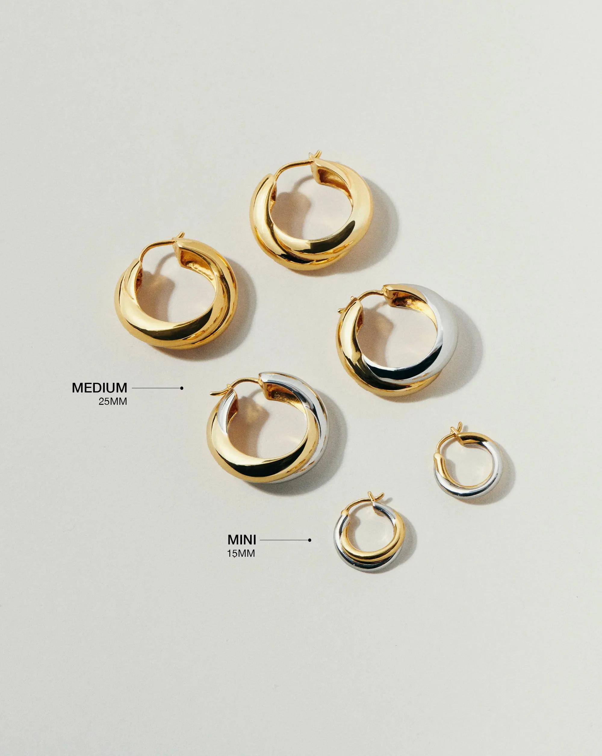 Lucy Williams Chunky Medium Entwine Hoop Earrings | 18k Gold Plated - Image 5