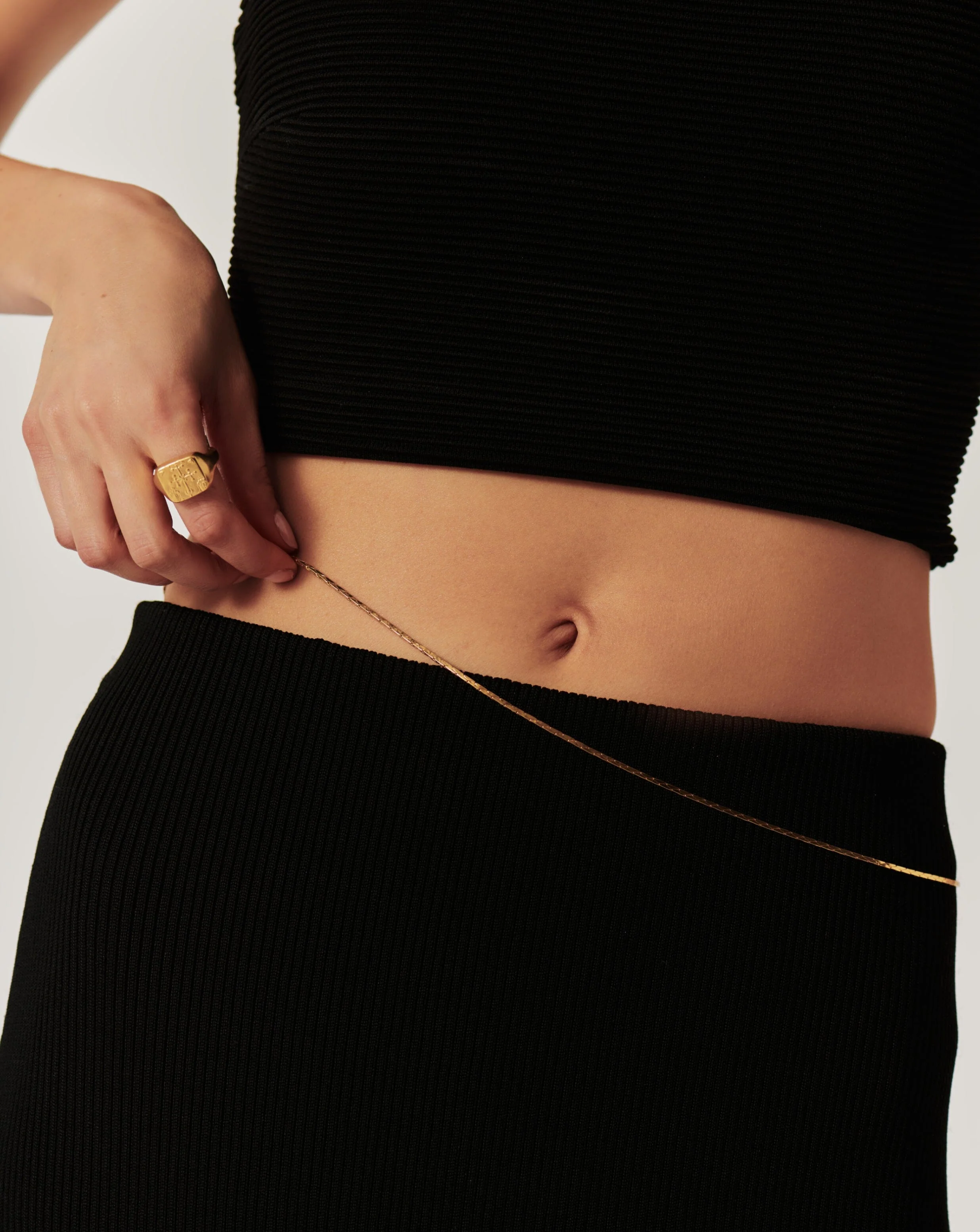 Lucy Williams Cobra Snake Belly Chain | 18k Gold Plated - Image 2