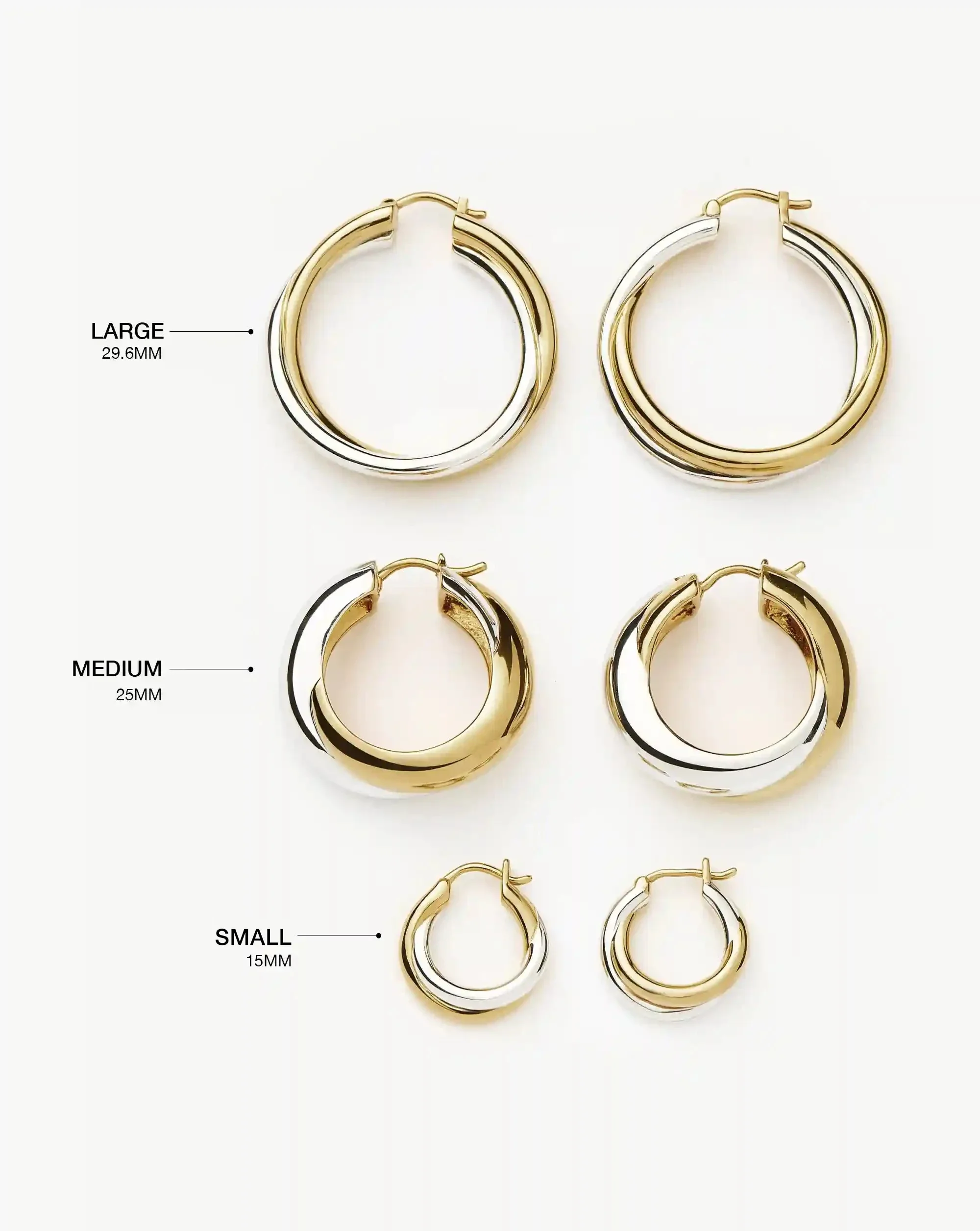 Lucy Williams Entwine Small Hoop Earrings | Mixed Metal - Image 5