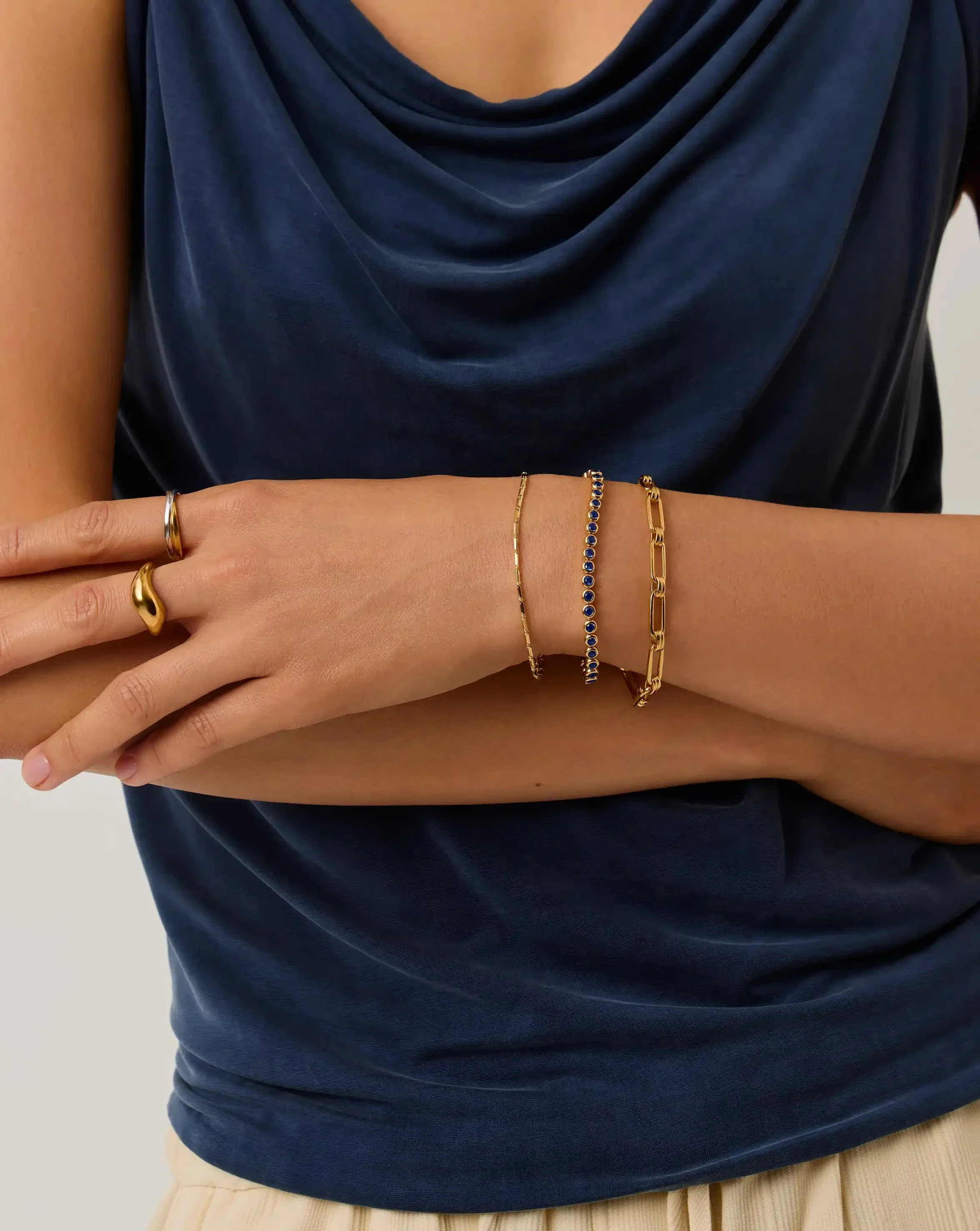 Lucy Williams Horizon Link Chain Bracelet | 18k Gold Vermeil - Image 6