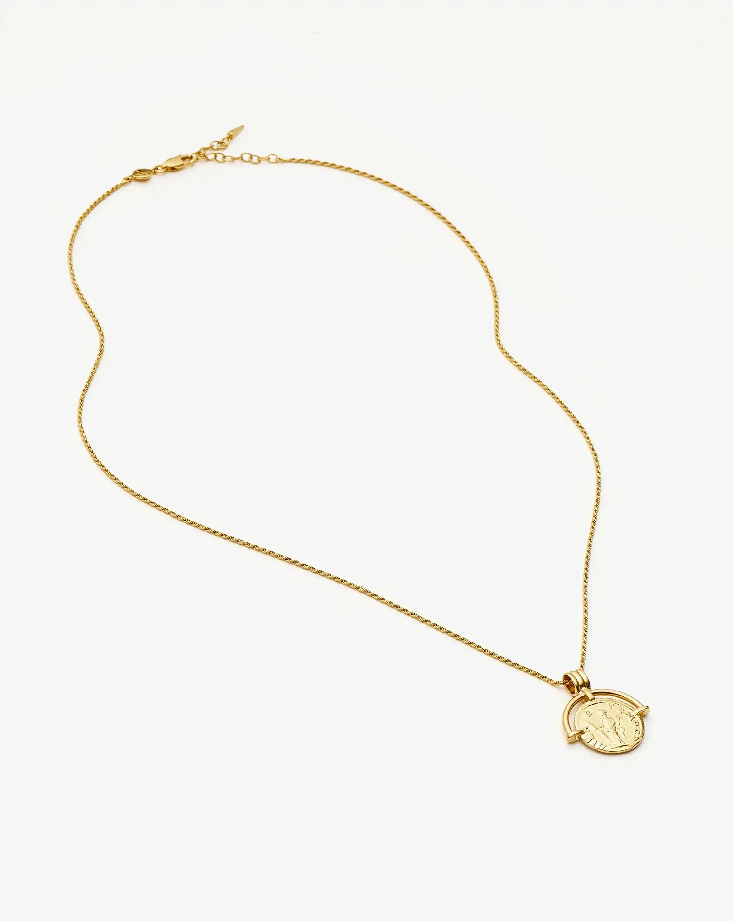 Lucy Williams Long Engravable Roman Arc Coin Necklace - Image 5