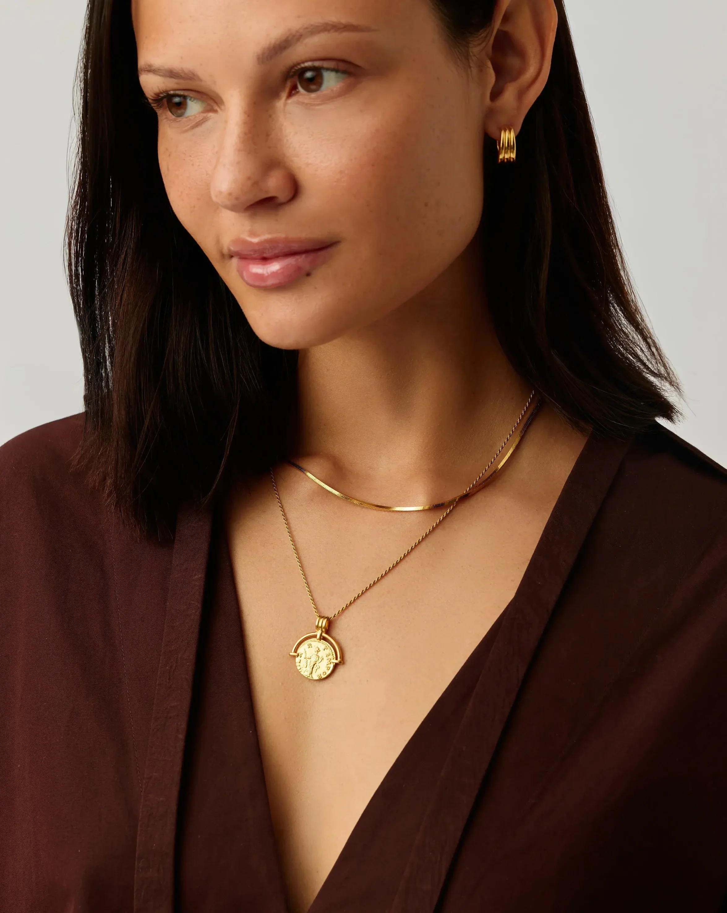 Lucy Williams Roman Arc & Snake Necklace Set | 18k Gold Plated / 18k Gold Plated Vermeil - Image 3