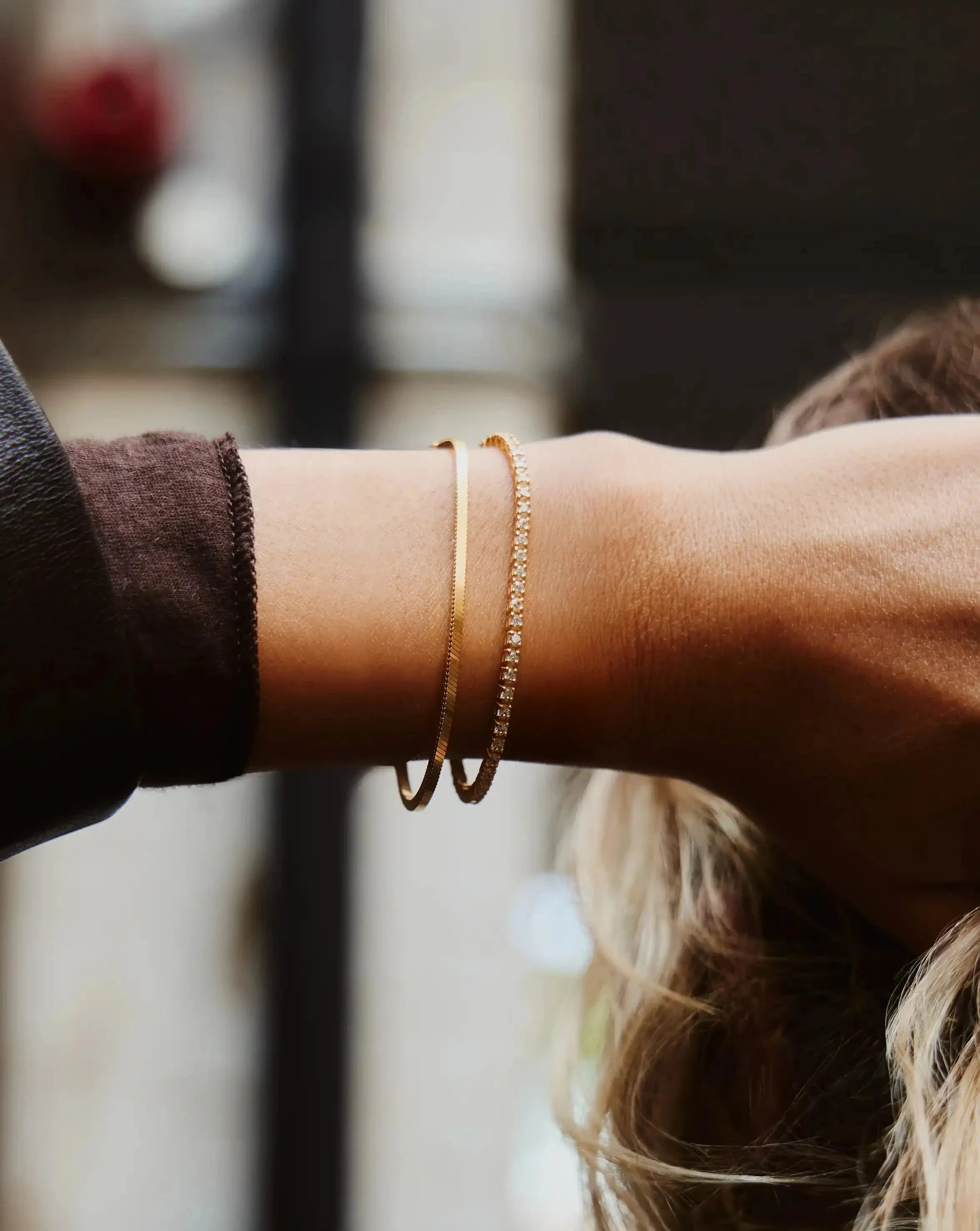 Lucy Williams Square Snake Chain Bracelet - Image 2