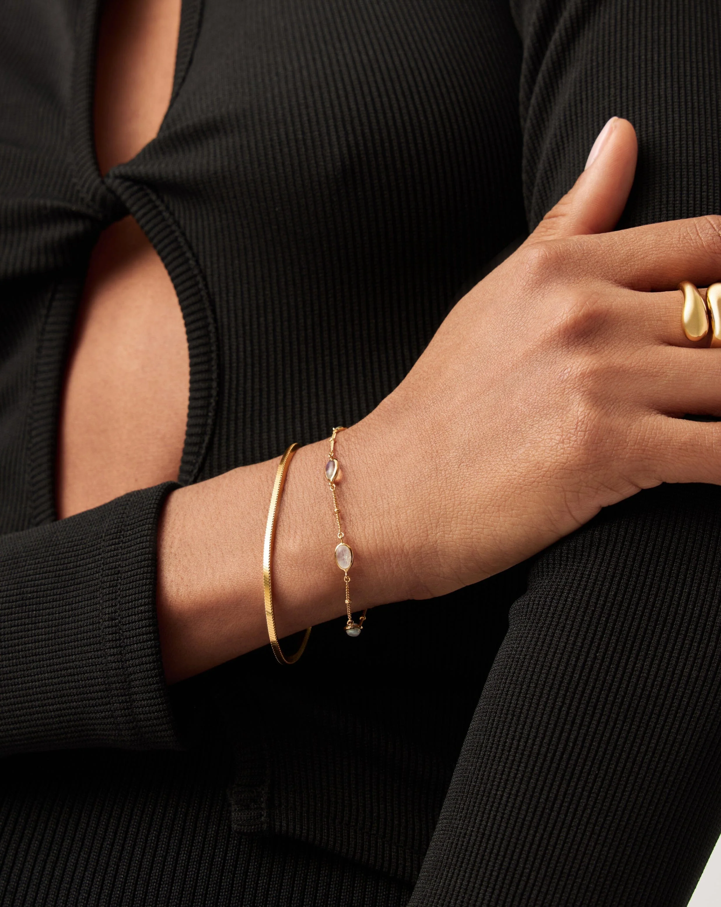 Magma Gemstone Charm Bracelet | 18k Recycled Gold Vermeil on Recycled Sterling Silver - Image 6