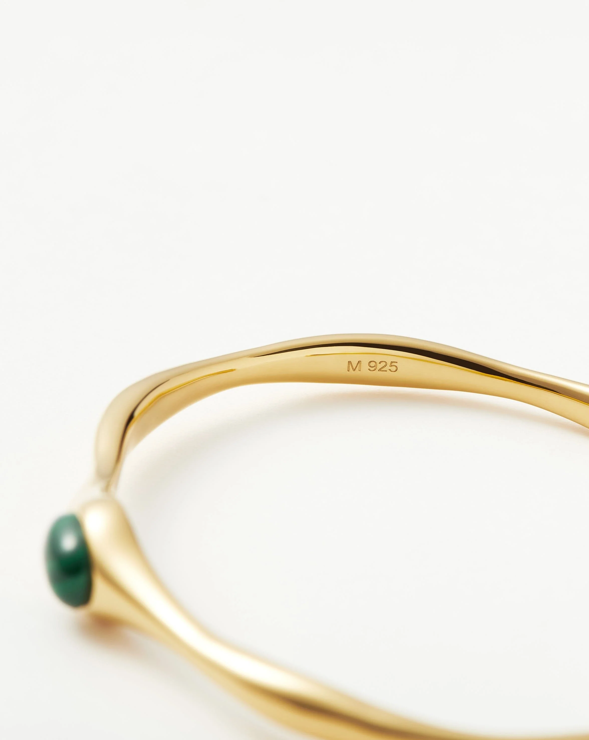 Magma Gemstone Cuff Bracelet | 18k Recycled Gold Plating On Brass - Image 4