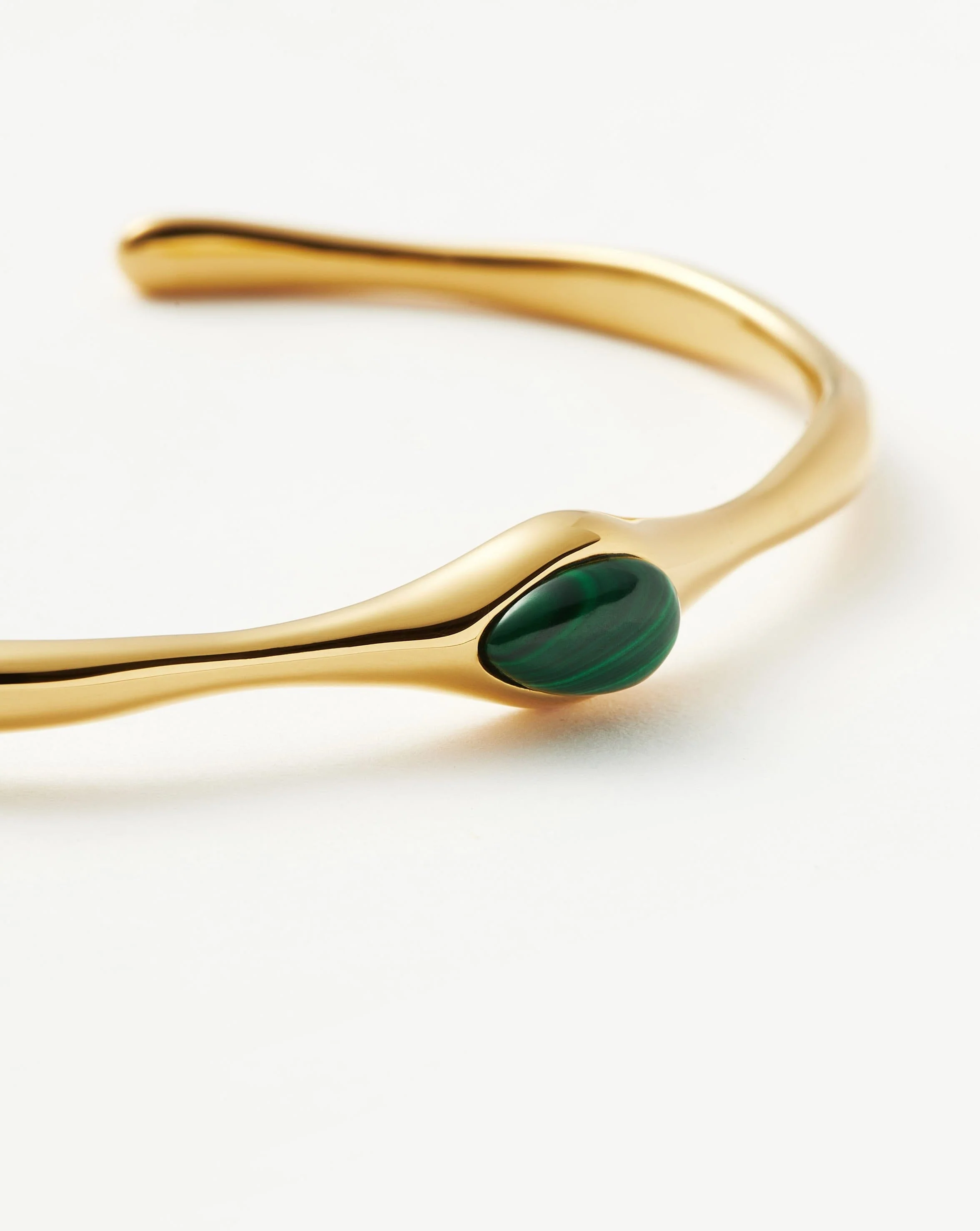 Magma Gemstone Cuff Bracelet | 18k Recycled Gold Plating On Brass - Image 5