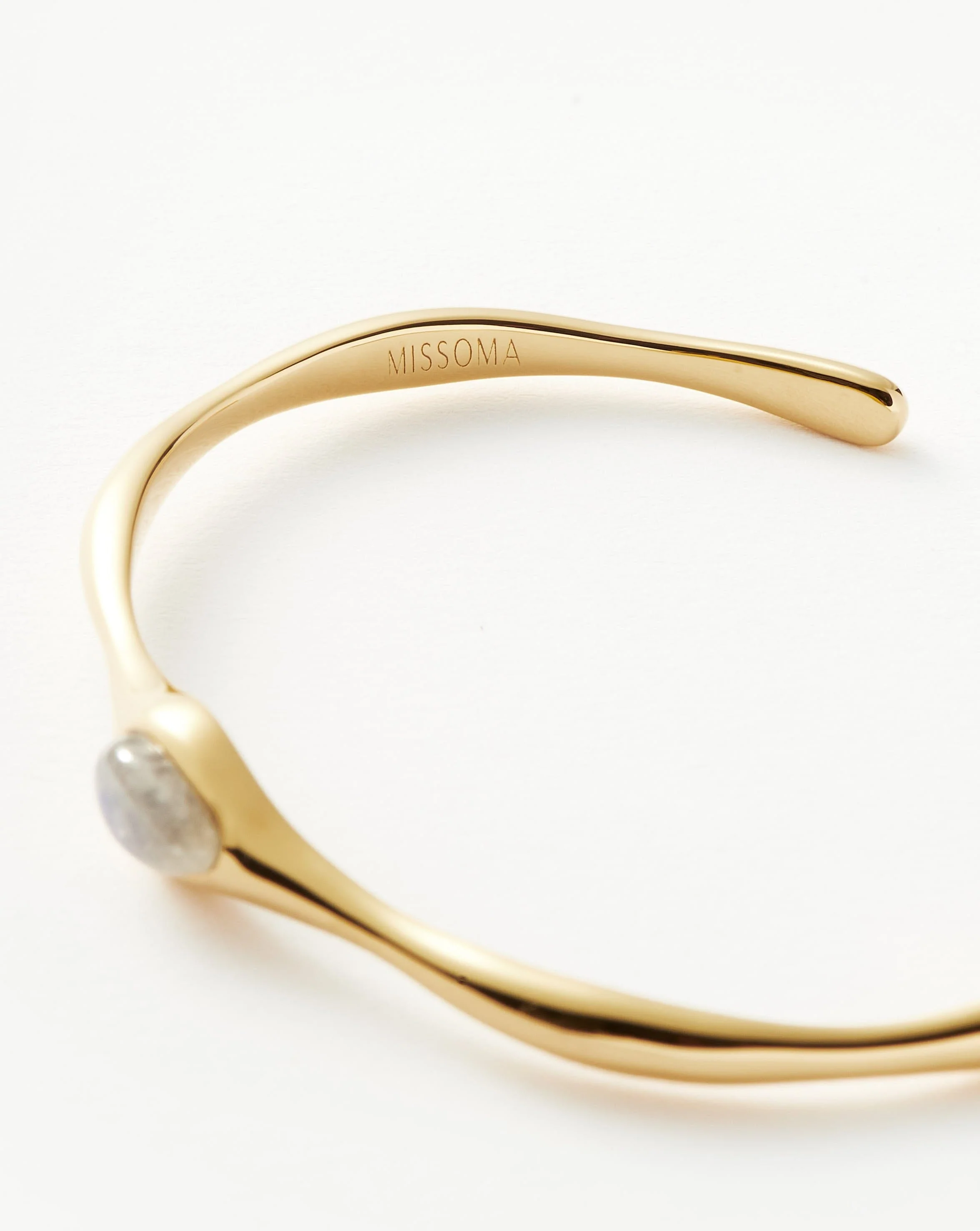 Magma Gemstone Cuff Bracelet | 18k Recycled Gold Plated on Recycled Sterling Silver - Image 4