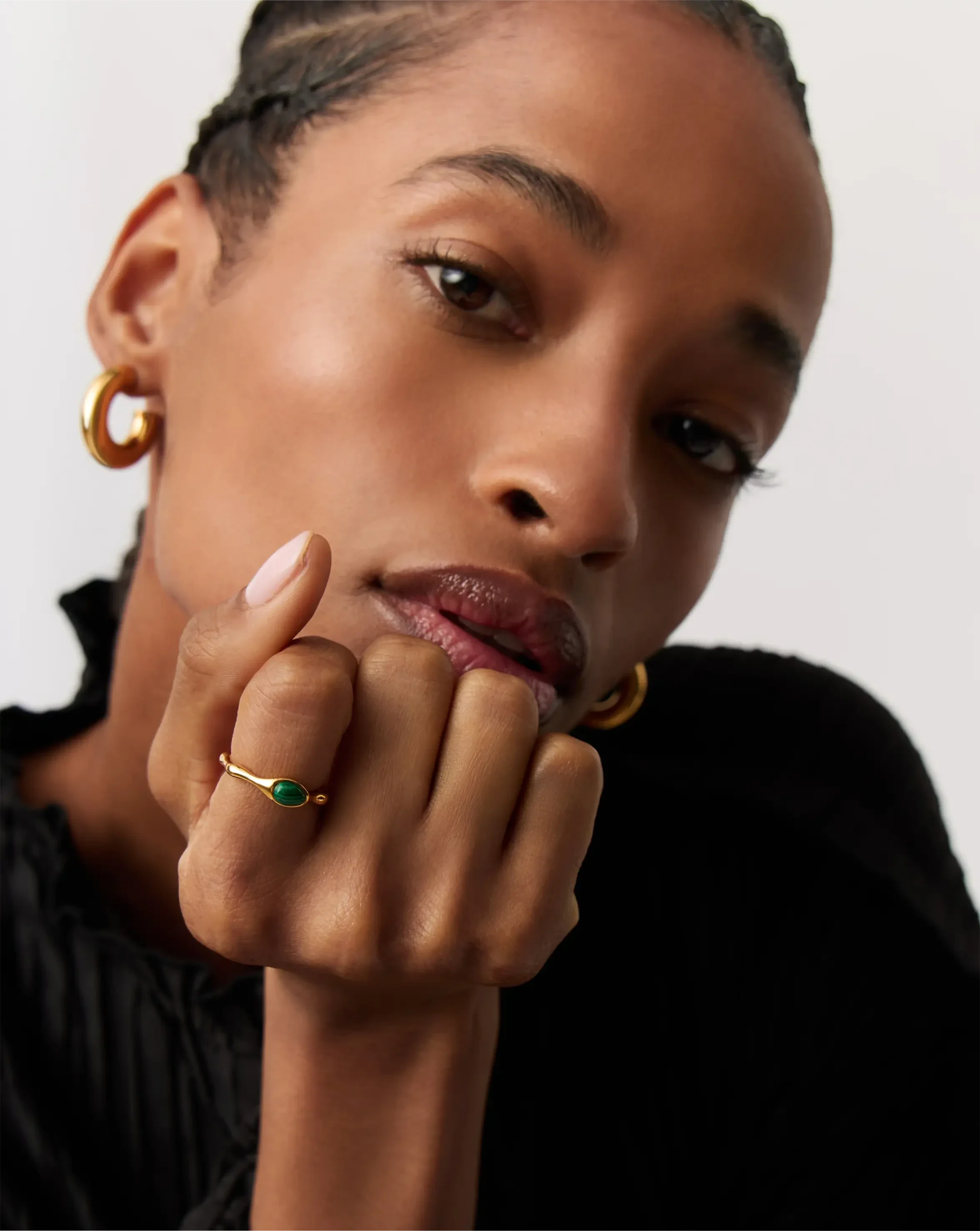 Magma Gemstone Stacking Ring | 18k Recycled Gold Vermeil on Recycled Sterling Silver - Image 2
