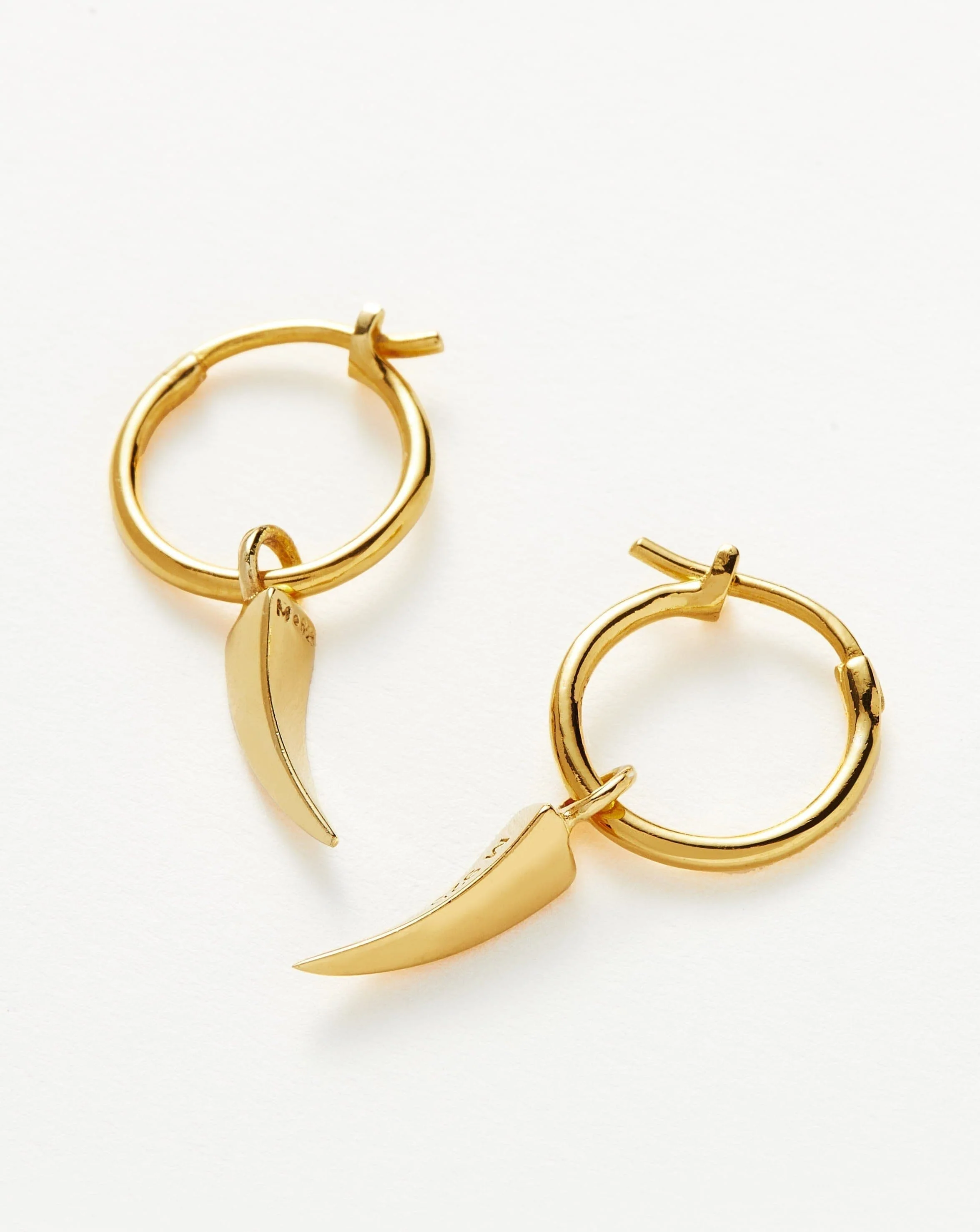 Mini Claw Charm Hoop Earrings - Image 3
