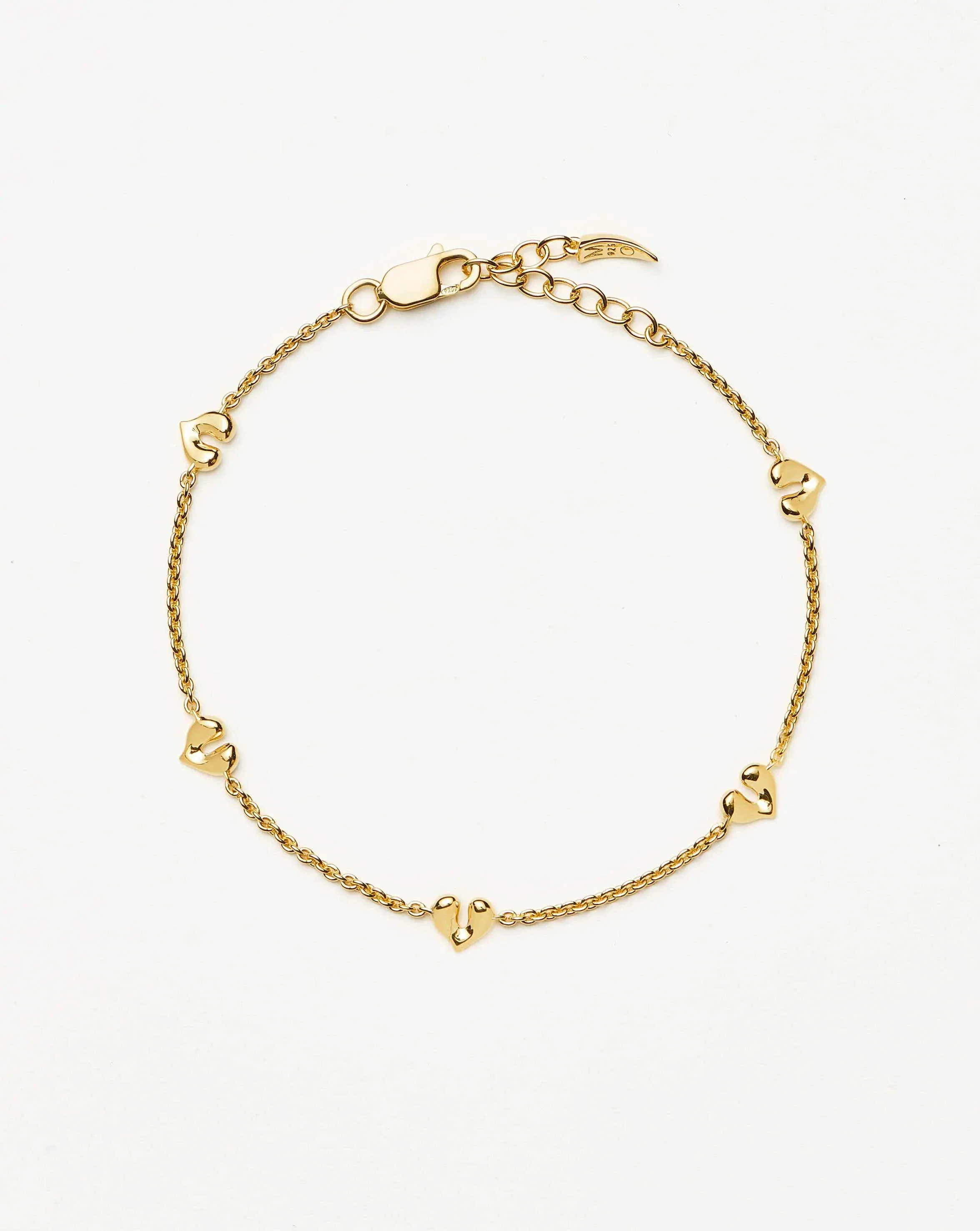 Molten Heart Mini Charm Bracelet | 18k Gold Vermeil