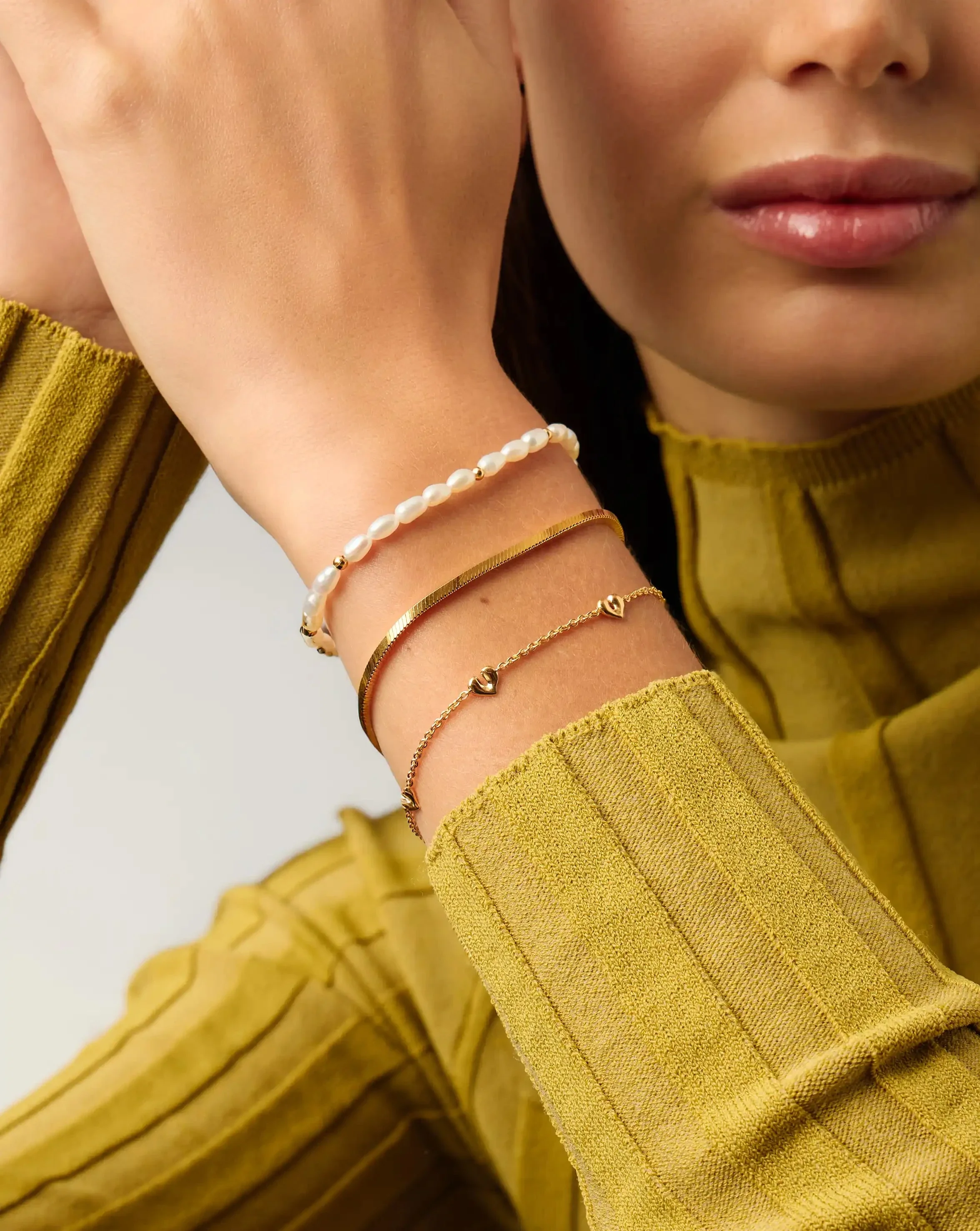 Molten Heart Mini Charm Bracelet | 18k Gold Vermeil - Image 2