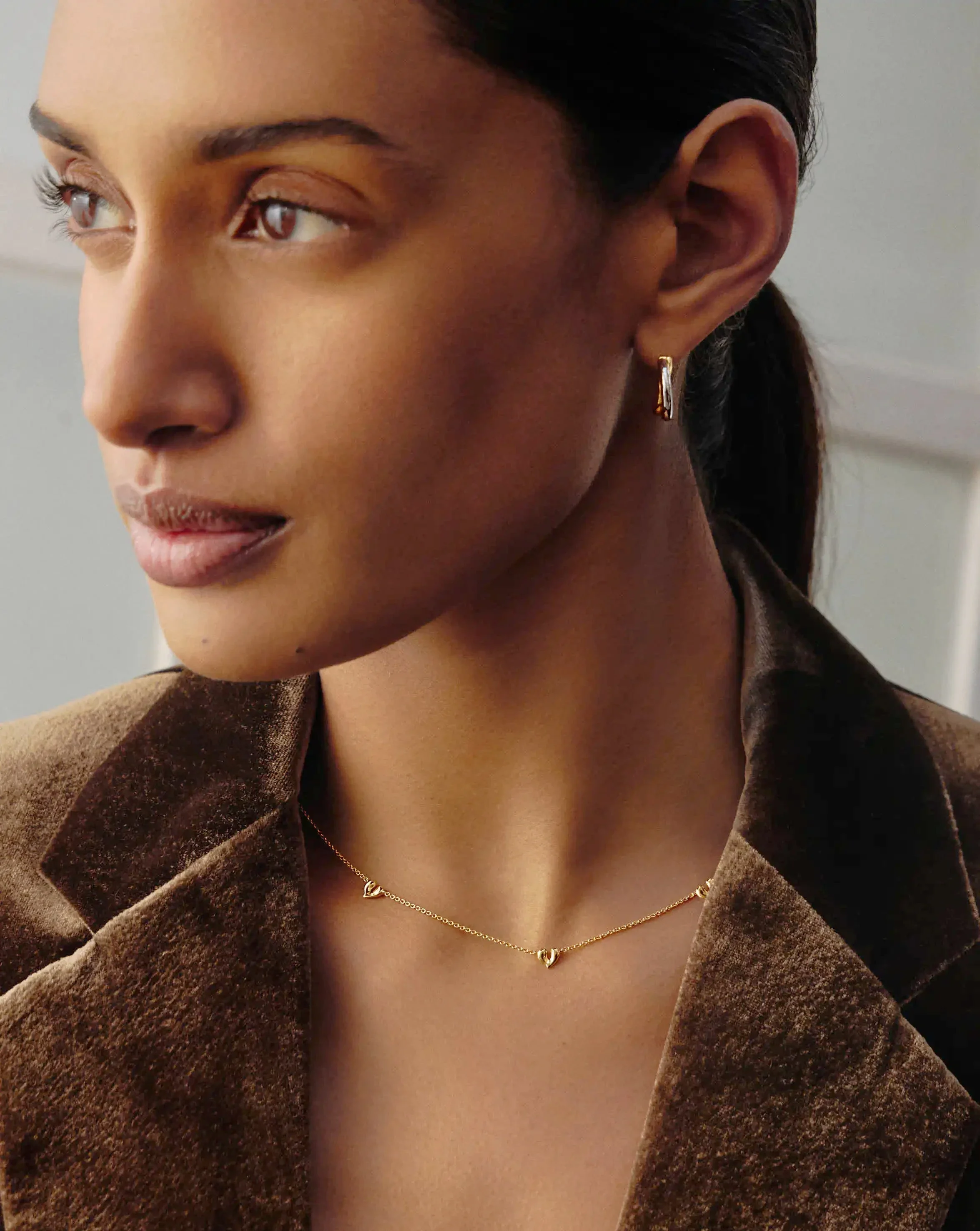 Molten Heart Mini Charm Choker | 18k Gold Vermeil - Image 3